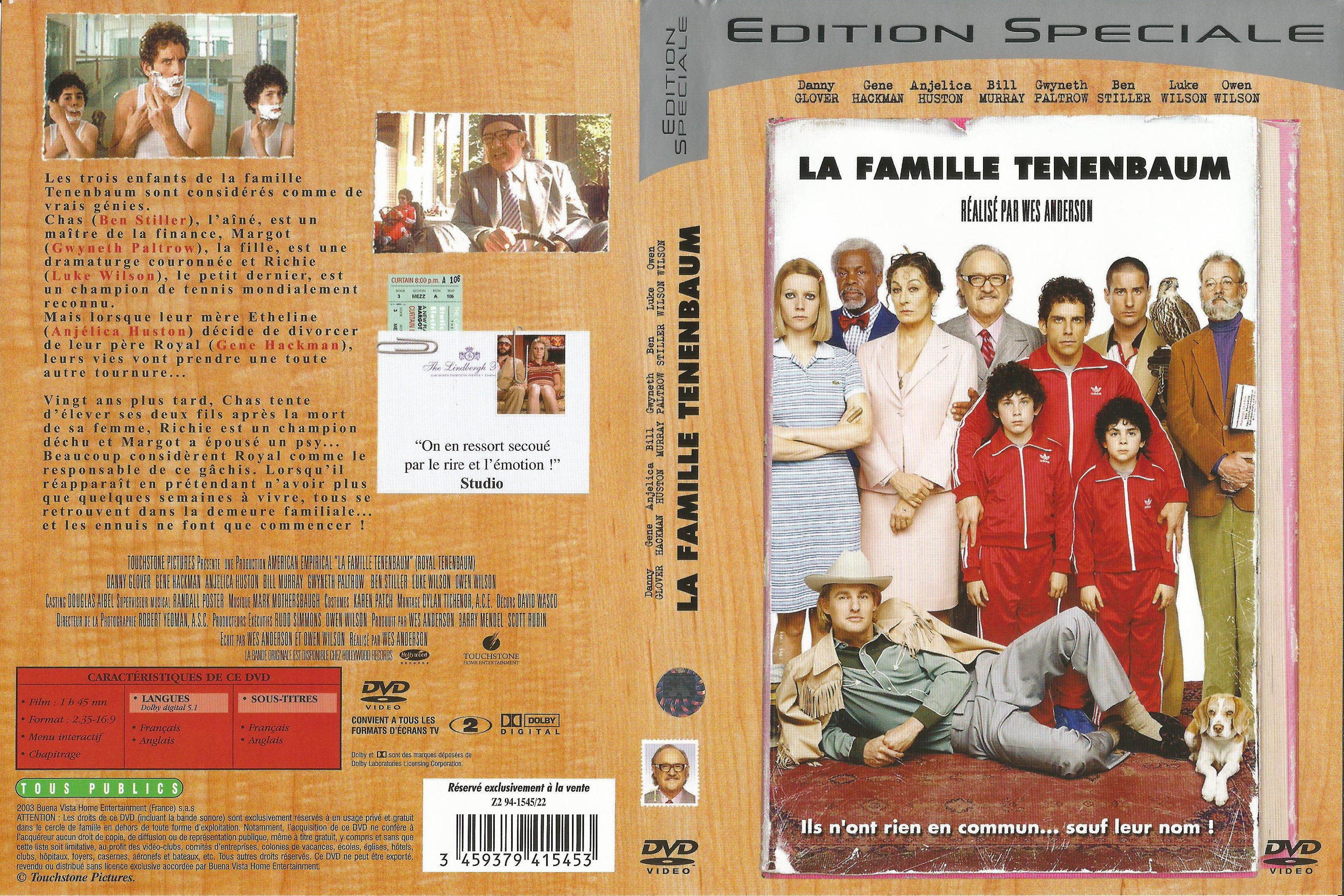 Jaquette DVD La famille Tenenbaum v2