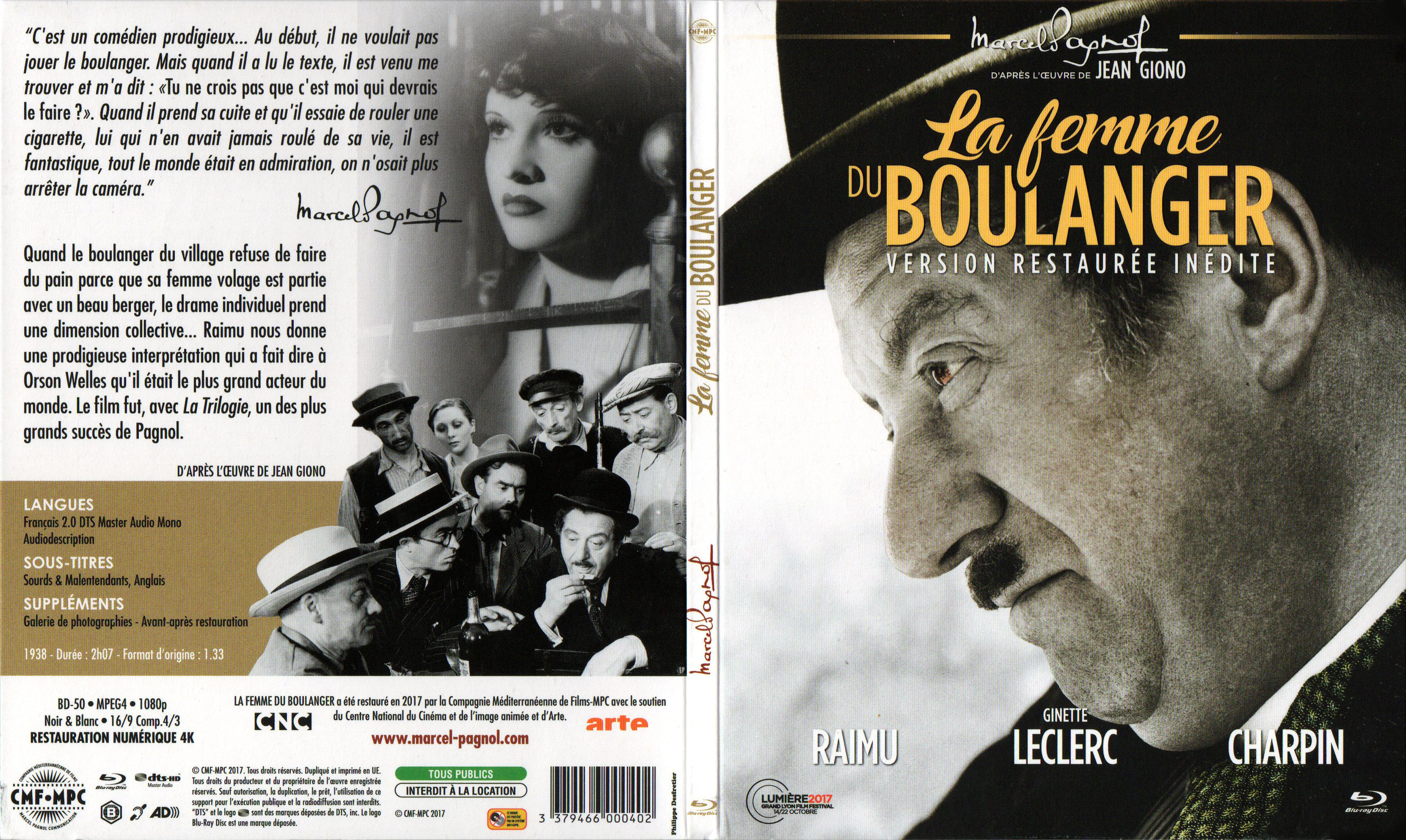 Jaquette DVD La femme du boulanger (BLU-RAY)