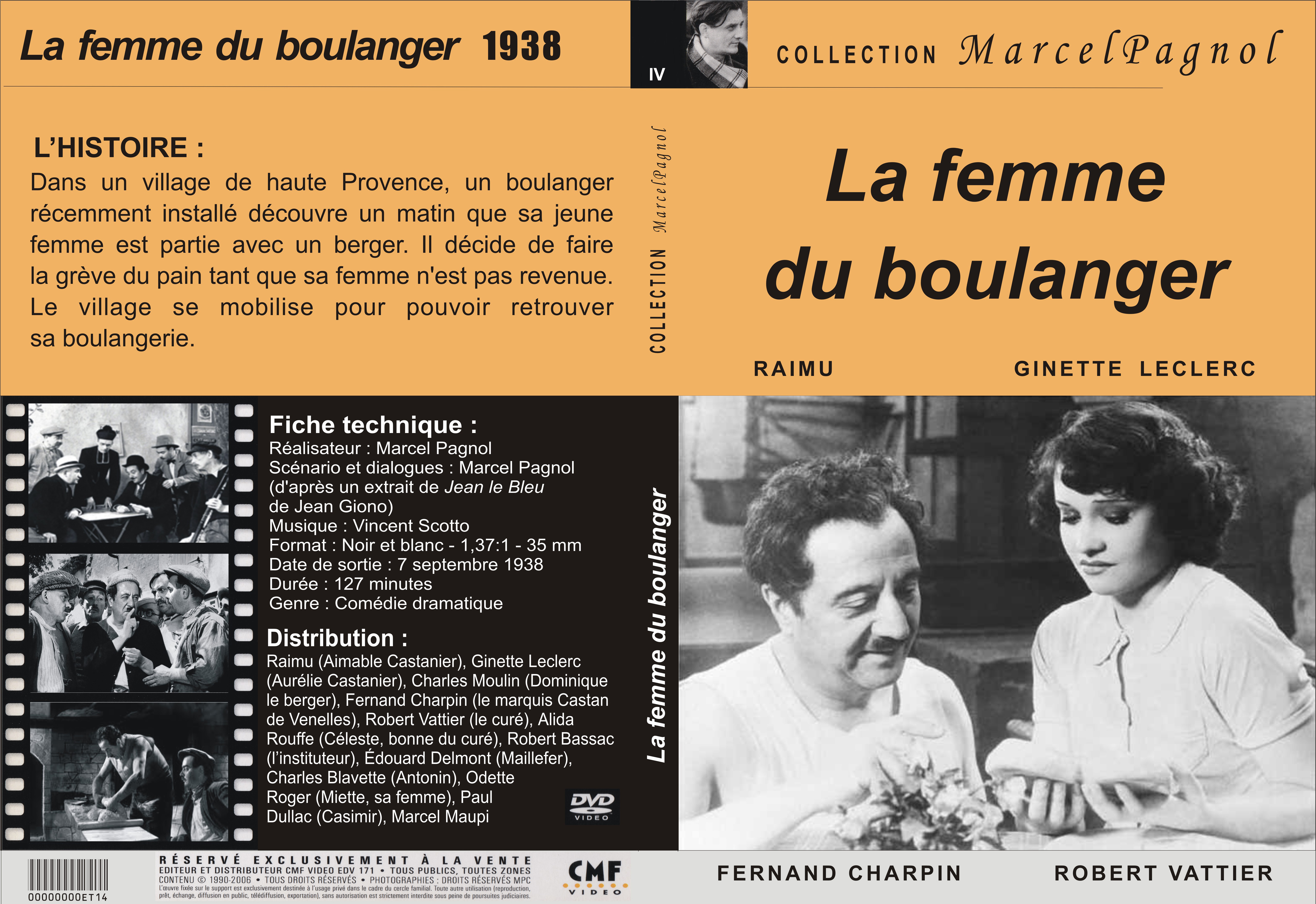 Jaquette DVD La femme du boulanger custom