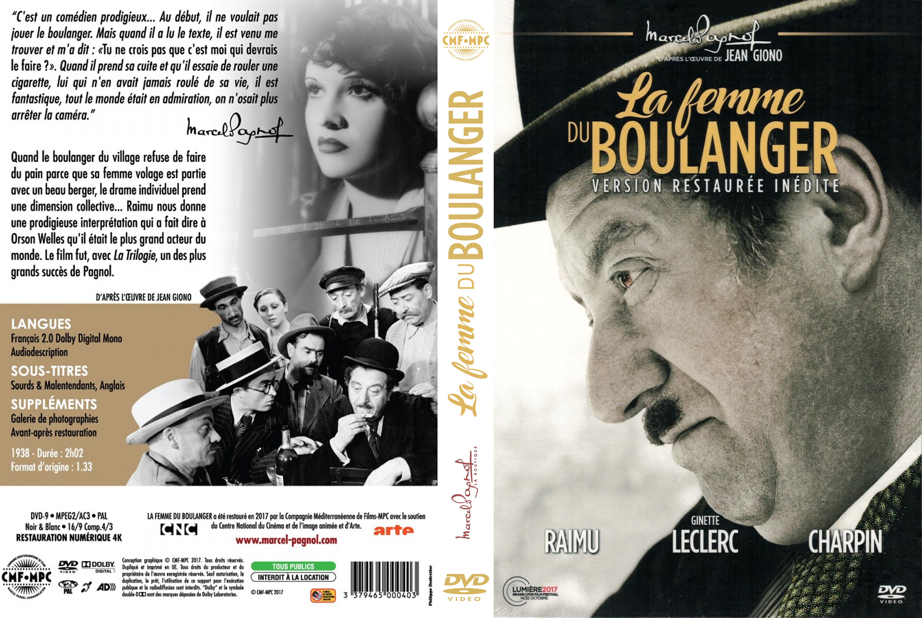 Jaquette DVD La femme du boulanger custom v2