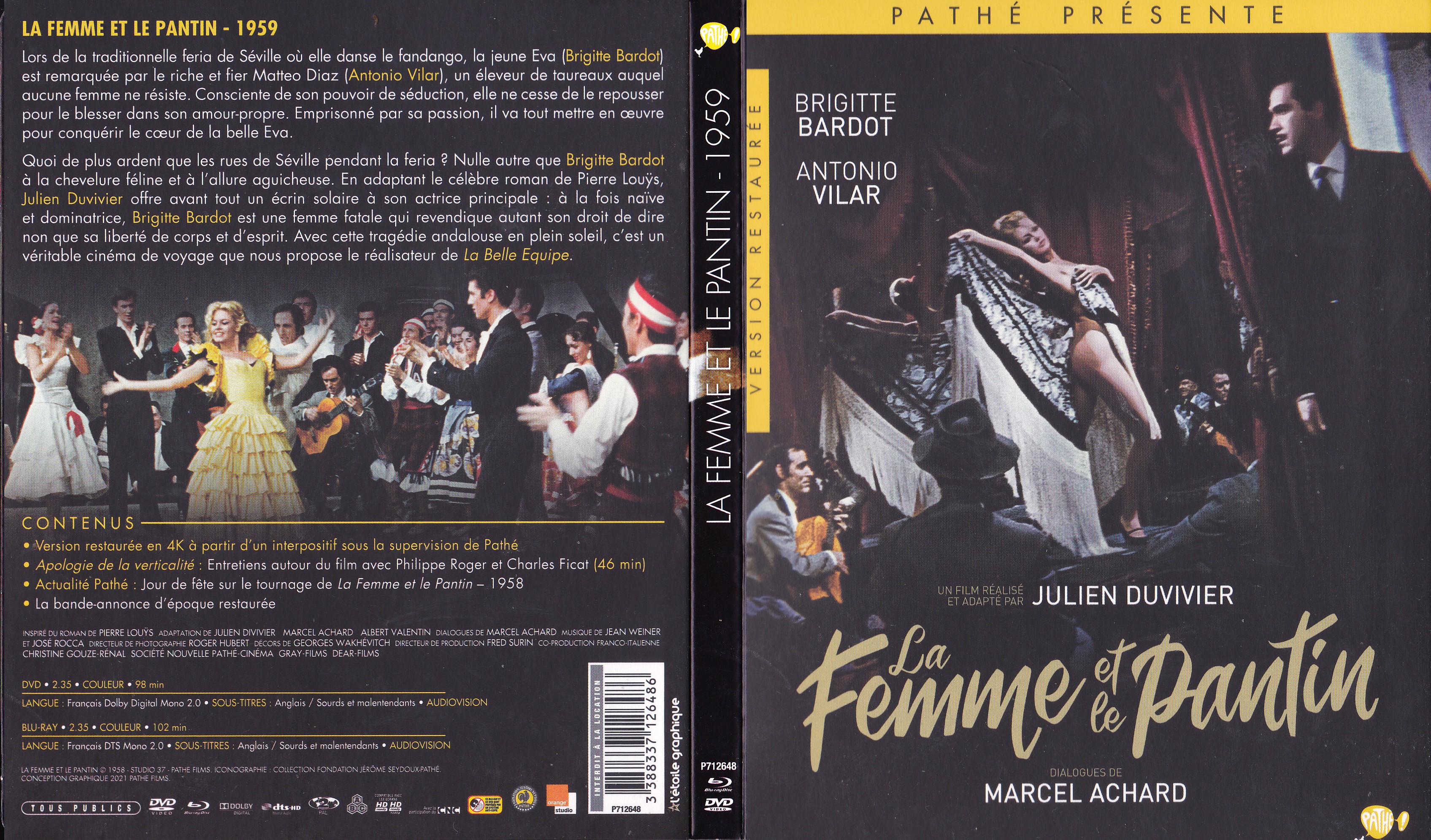 Jaquette DVD La femme et le pantin (BLU-RAY)