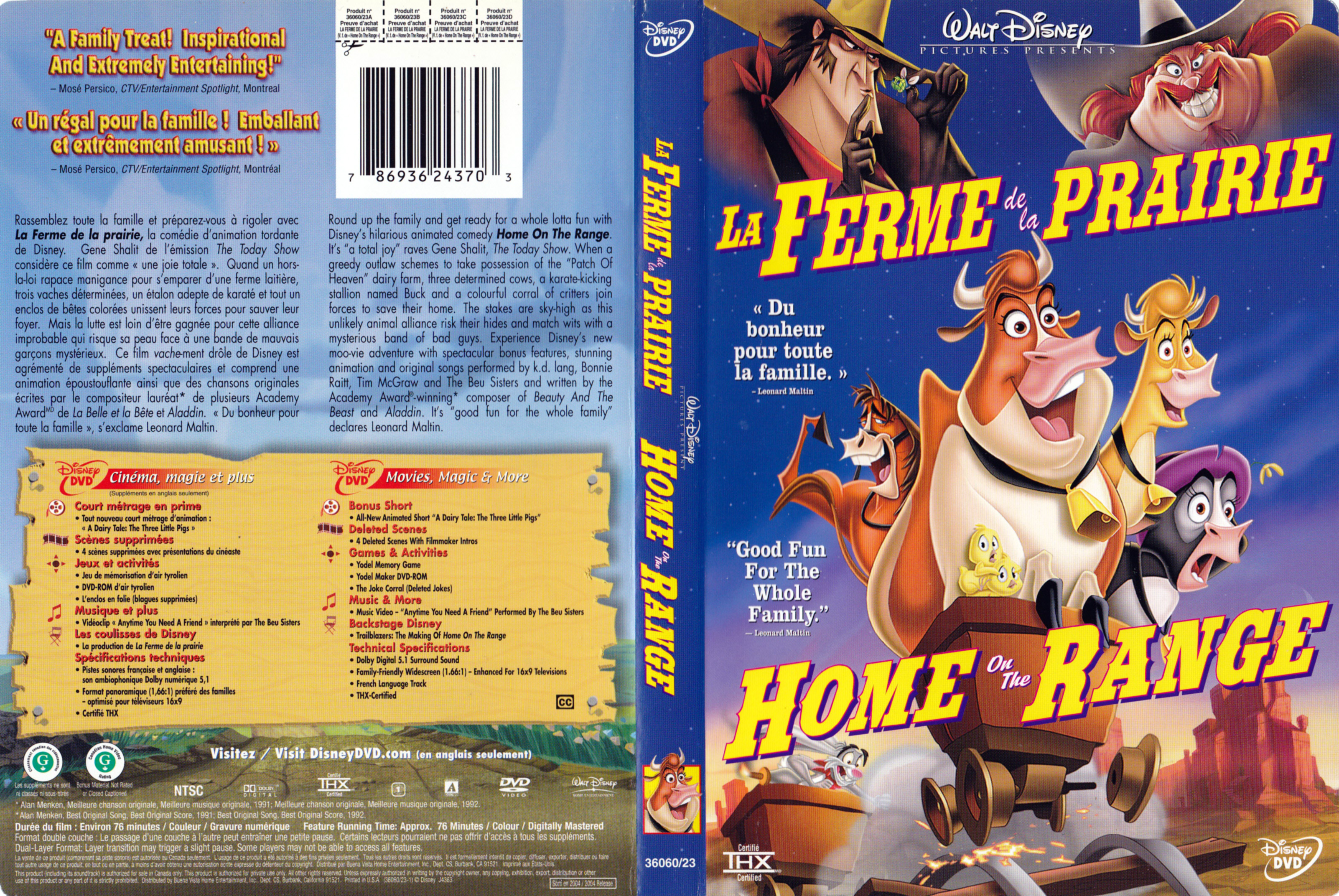 Jaquette DVD La ferme dans la prairie - Home range (Canadienne)