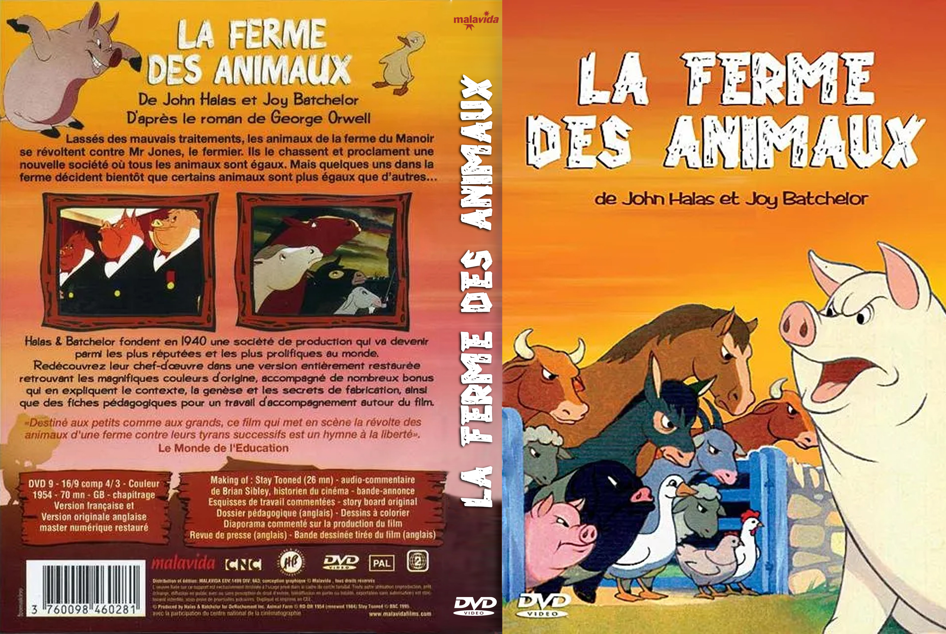 Jaquette DVD La ferme des animaux custom