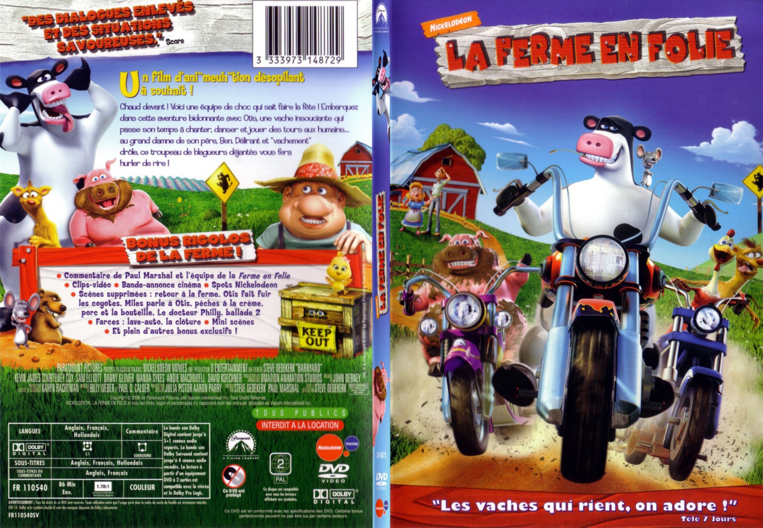 Jaquette DVD La ferme en folie - SLIM