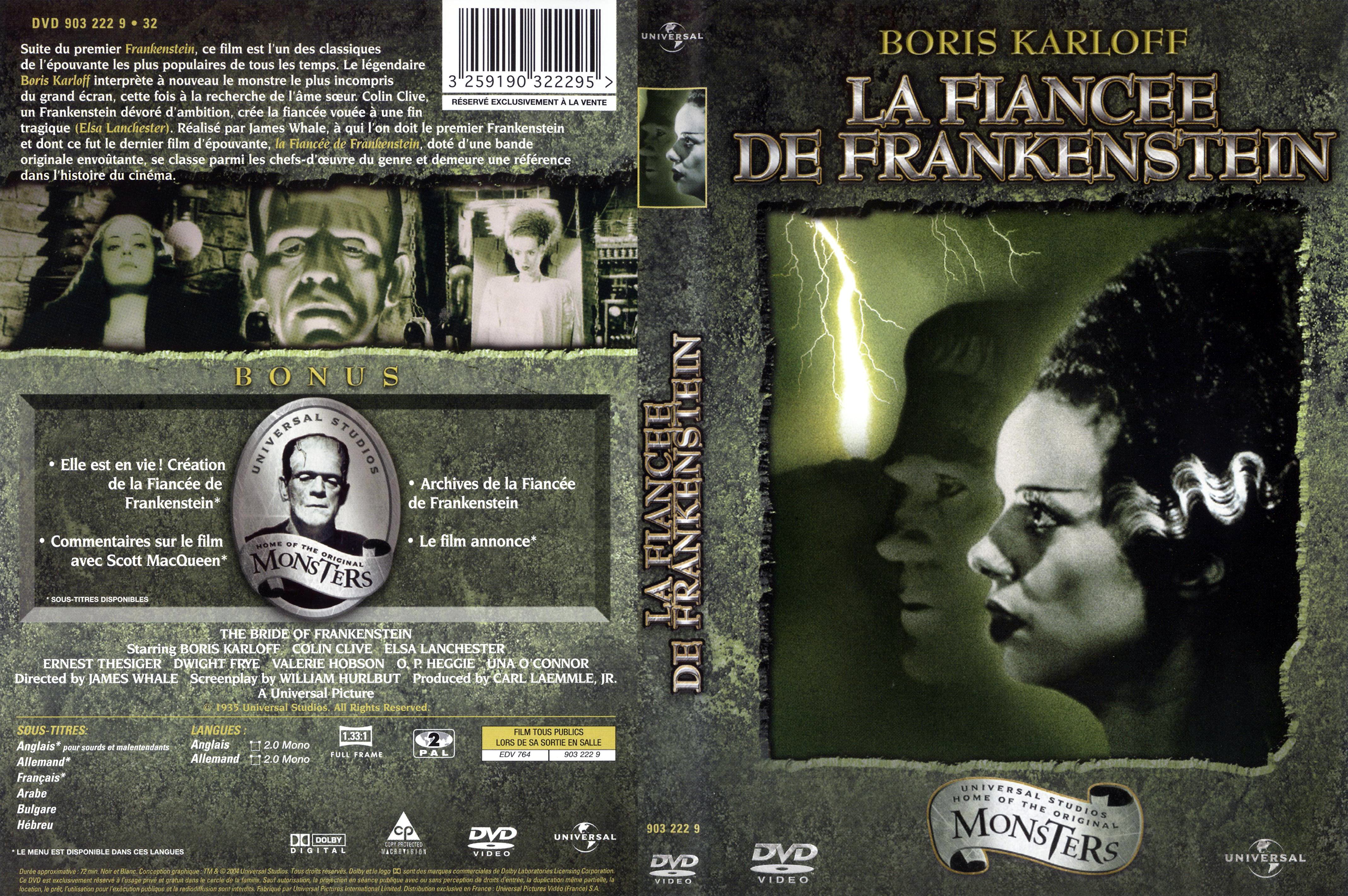 Jaquette DVD La fiance de Frankenstein v3