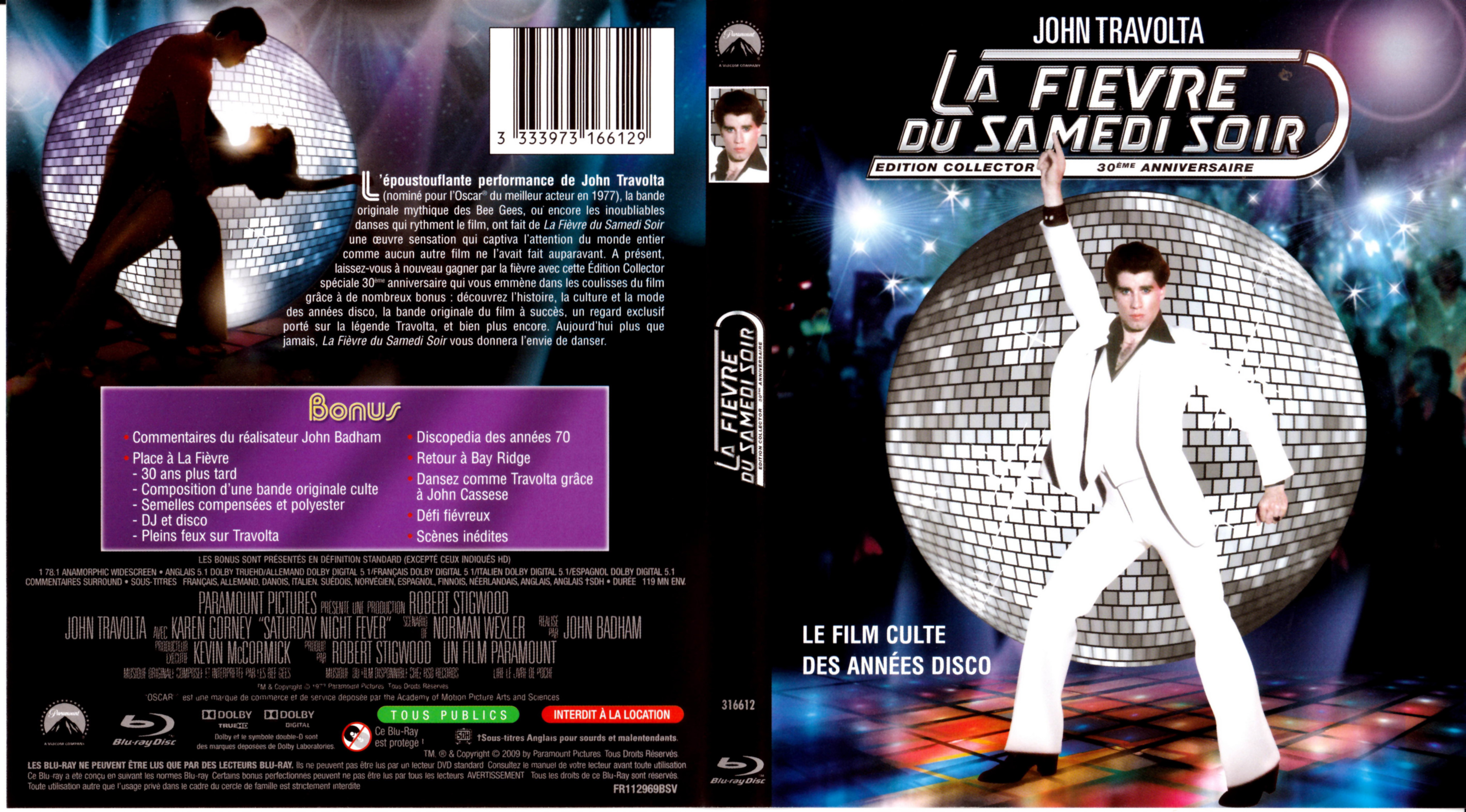 Jaquette DVD La fievre du samedi soir (BLU-RAY)