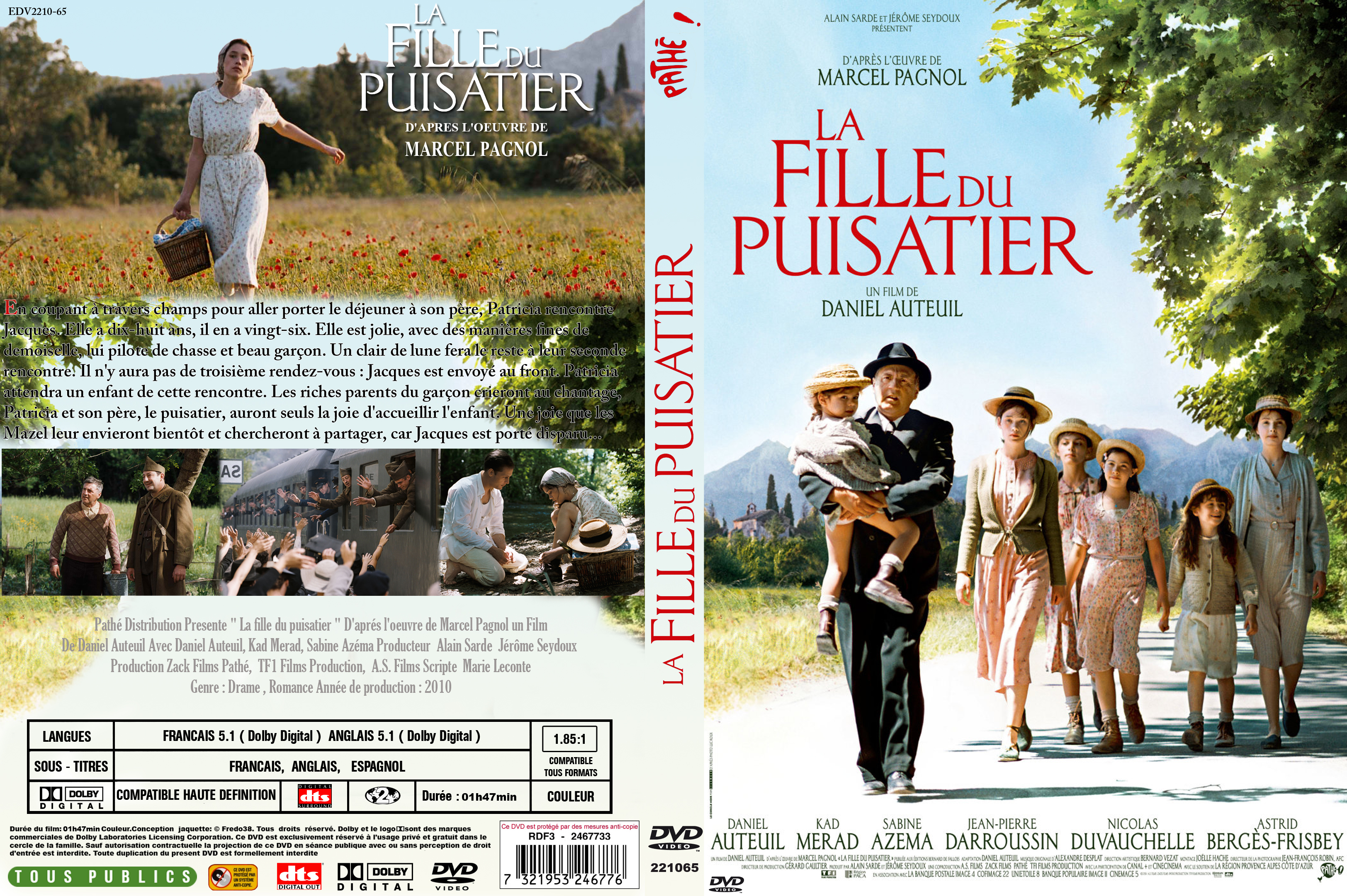 Jaquette DVD La fille du puisatier (2011) custom