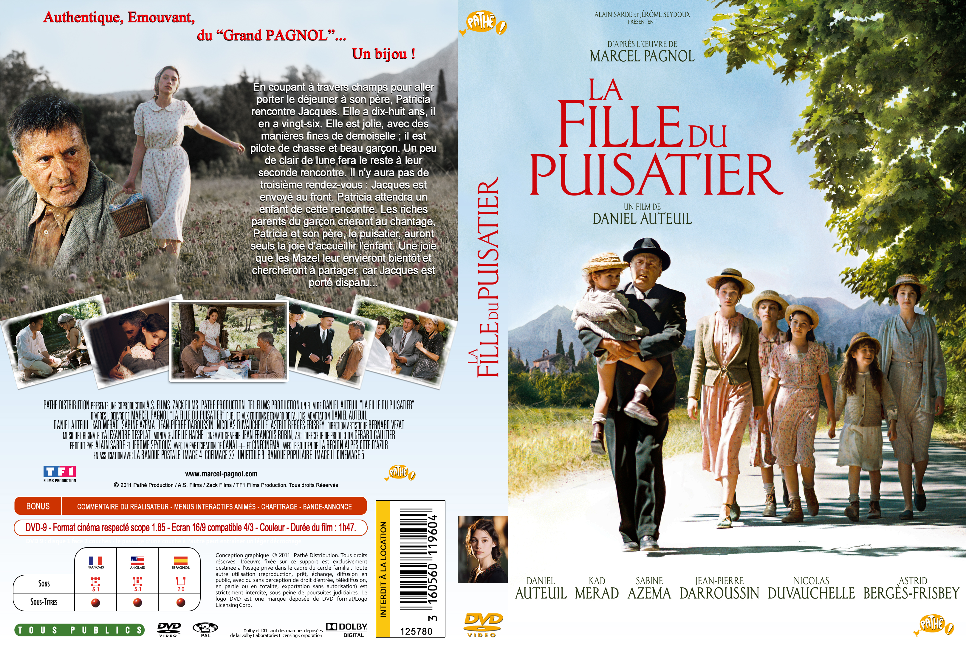 Jaquette DVD La fille du puisatier (2011) custom v2