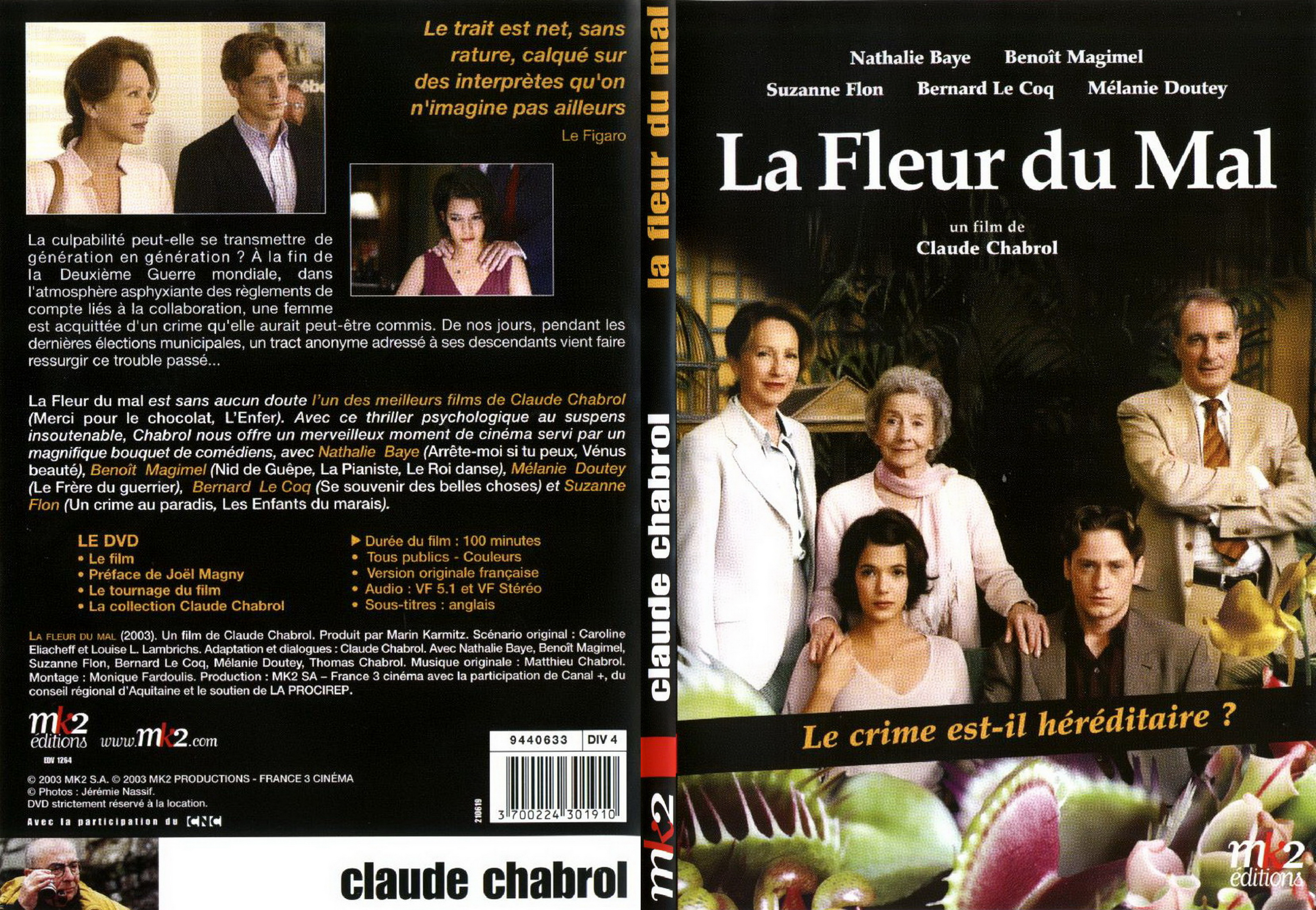 Jaquette DVD La fleur du mal - SLIM