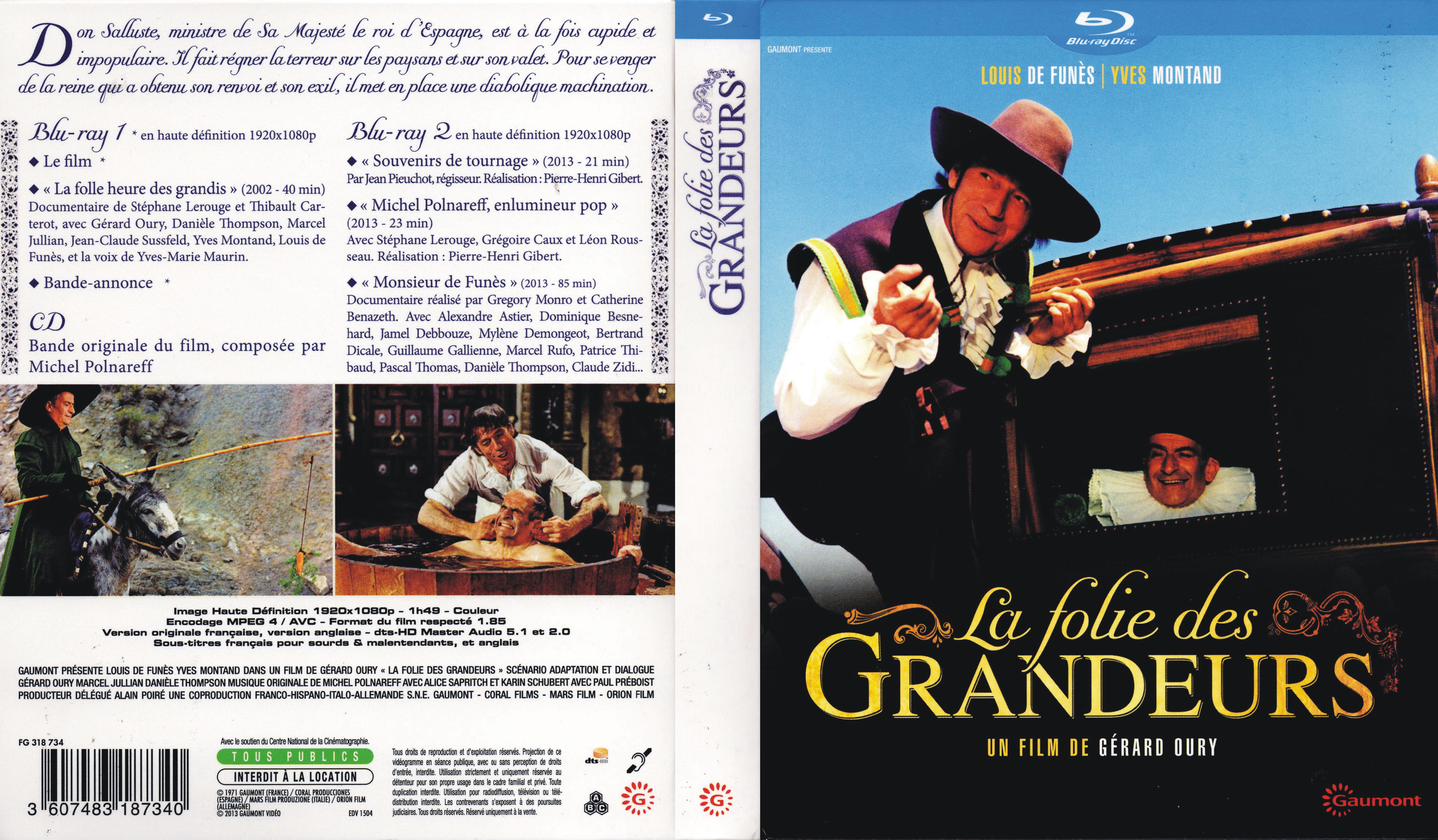 Jaquette DVD La folie des grandeurs (BLU-RAY) v2