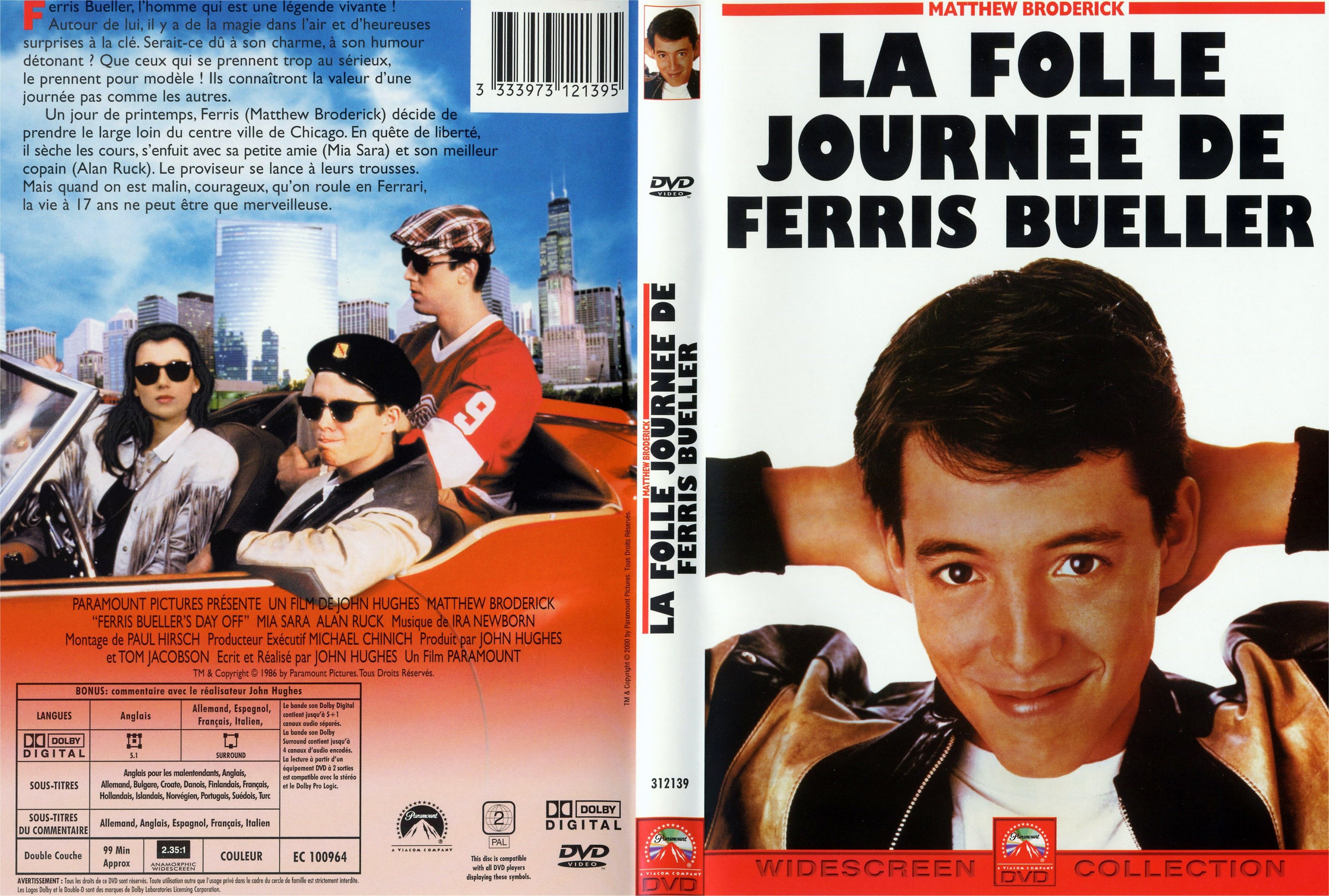 Jaquette DVD La folle journee de Ferris Bueller