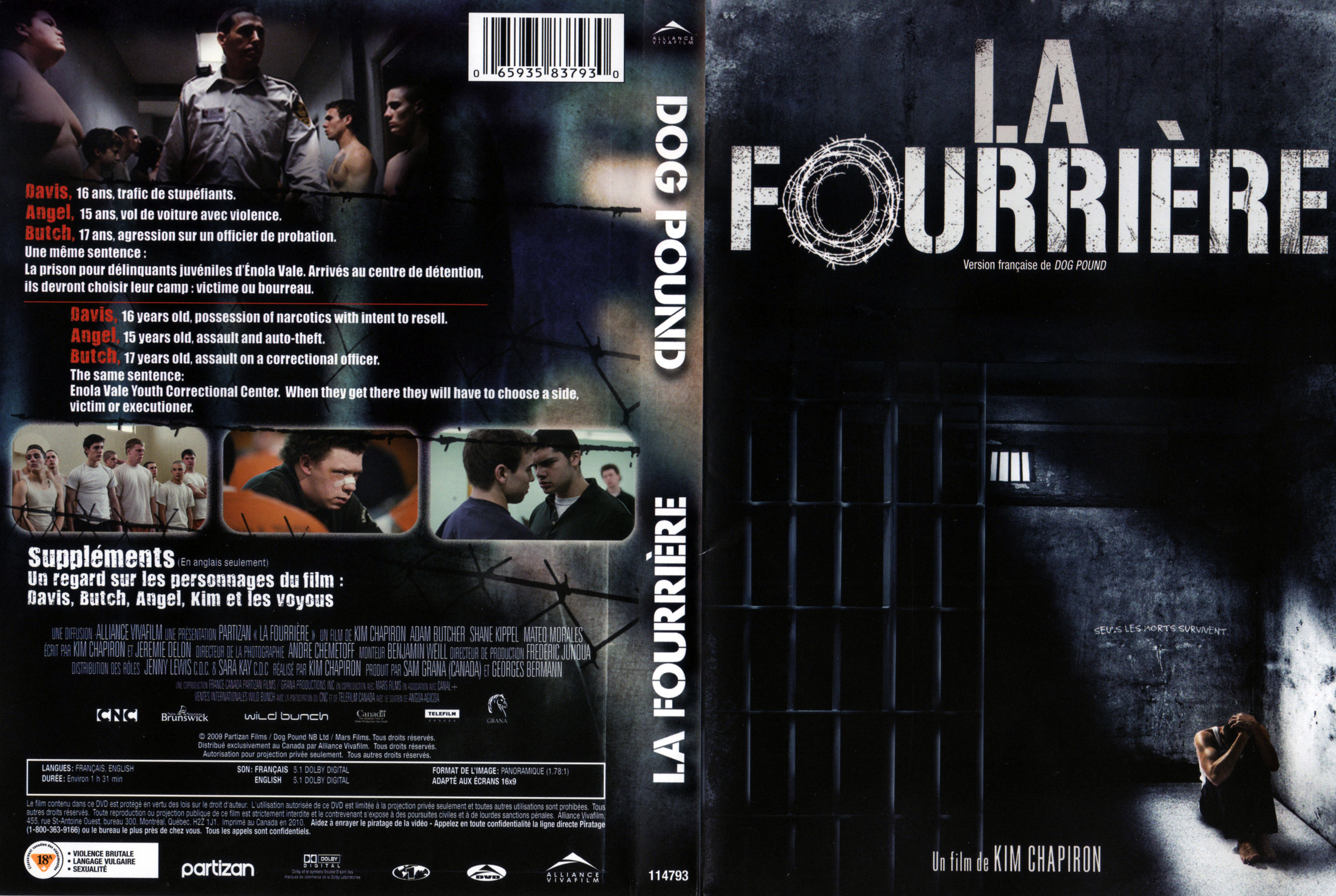 Jaquette DVD La fourrire - Dog Pound (Canadienne)