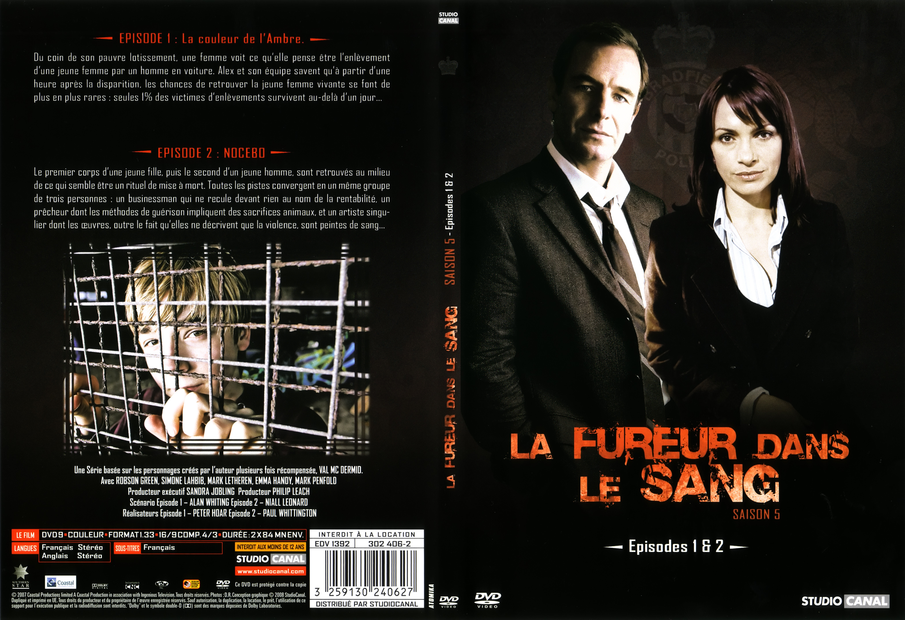 Jaquette DVD La fureur dans le sang saison 5 DVD 1