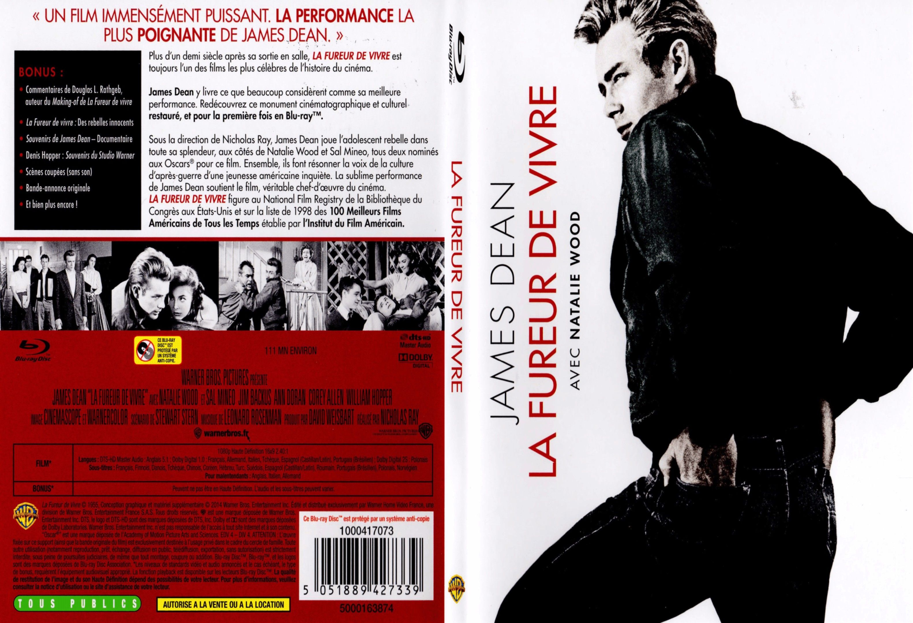 Jaquette DVD La fureur de vivre - SLIM