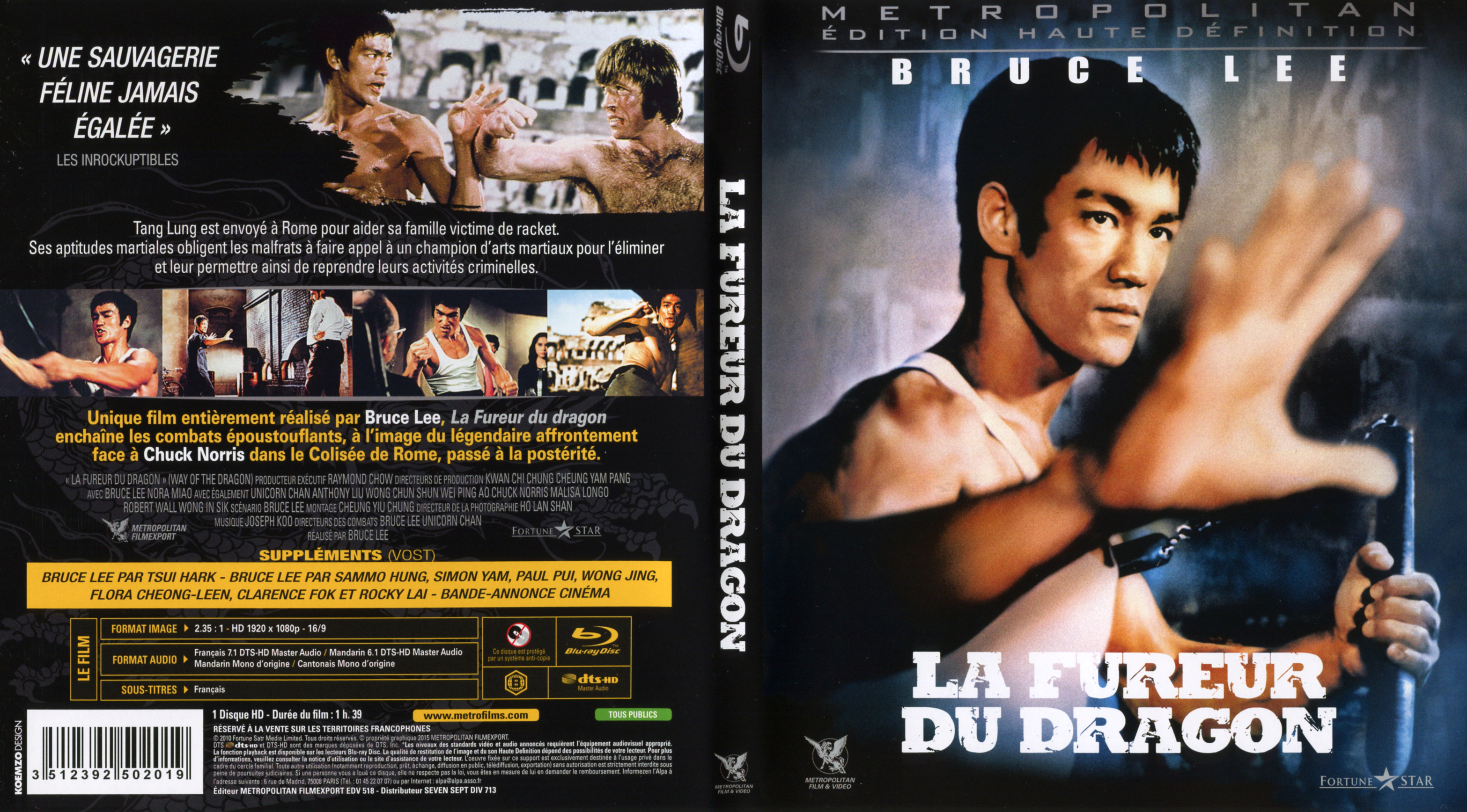 Jaquette DVD La fureur du dragon (BLU-RAY)