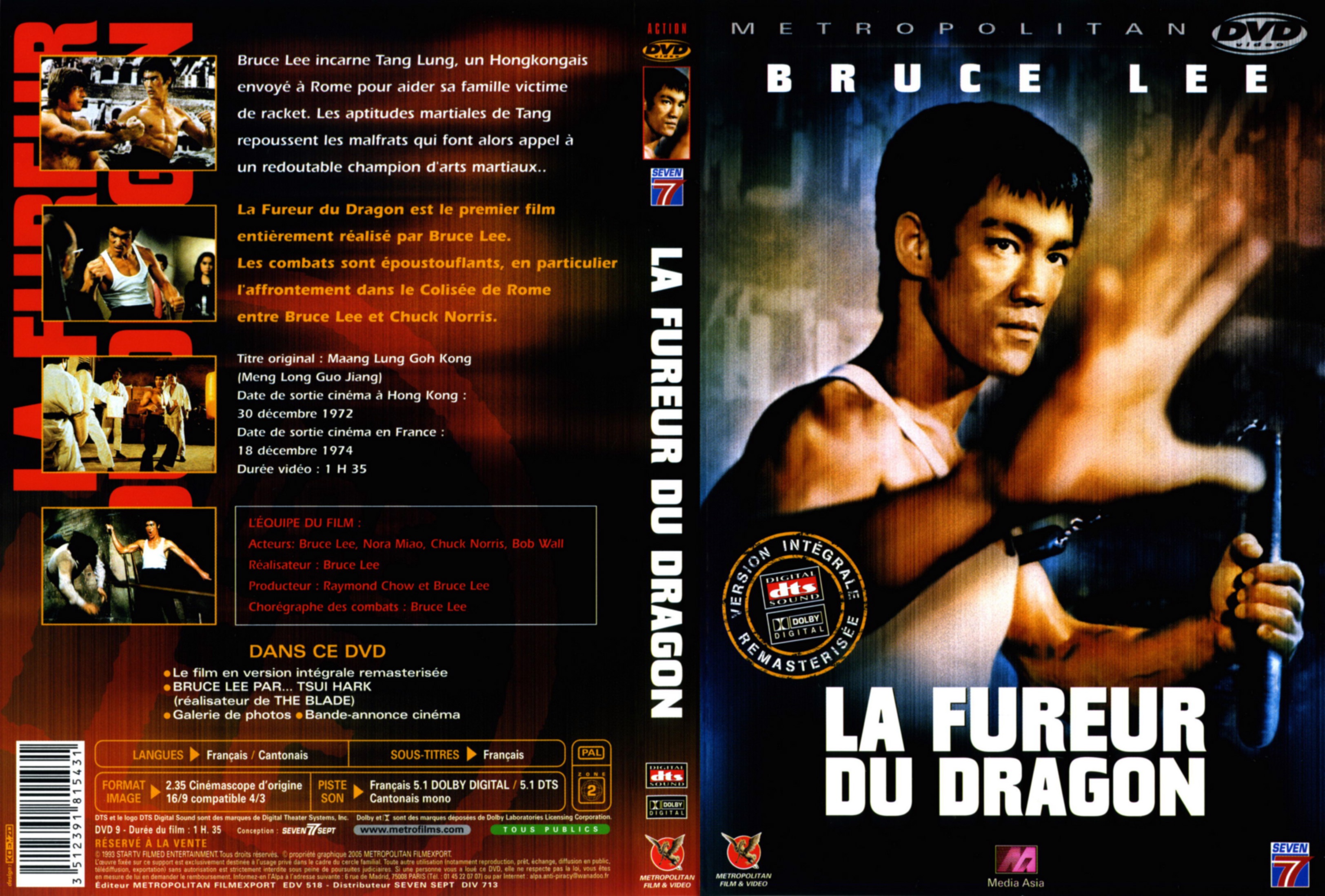 Jaquette DVD La fureur du dragon v3