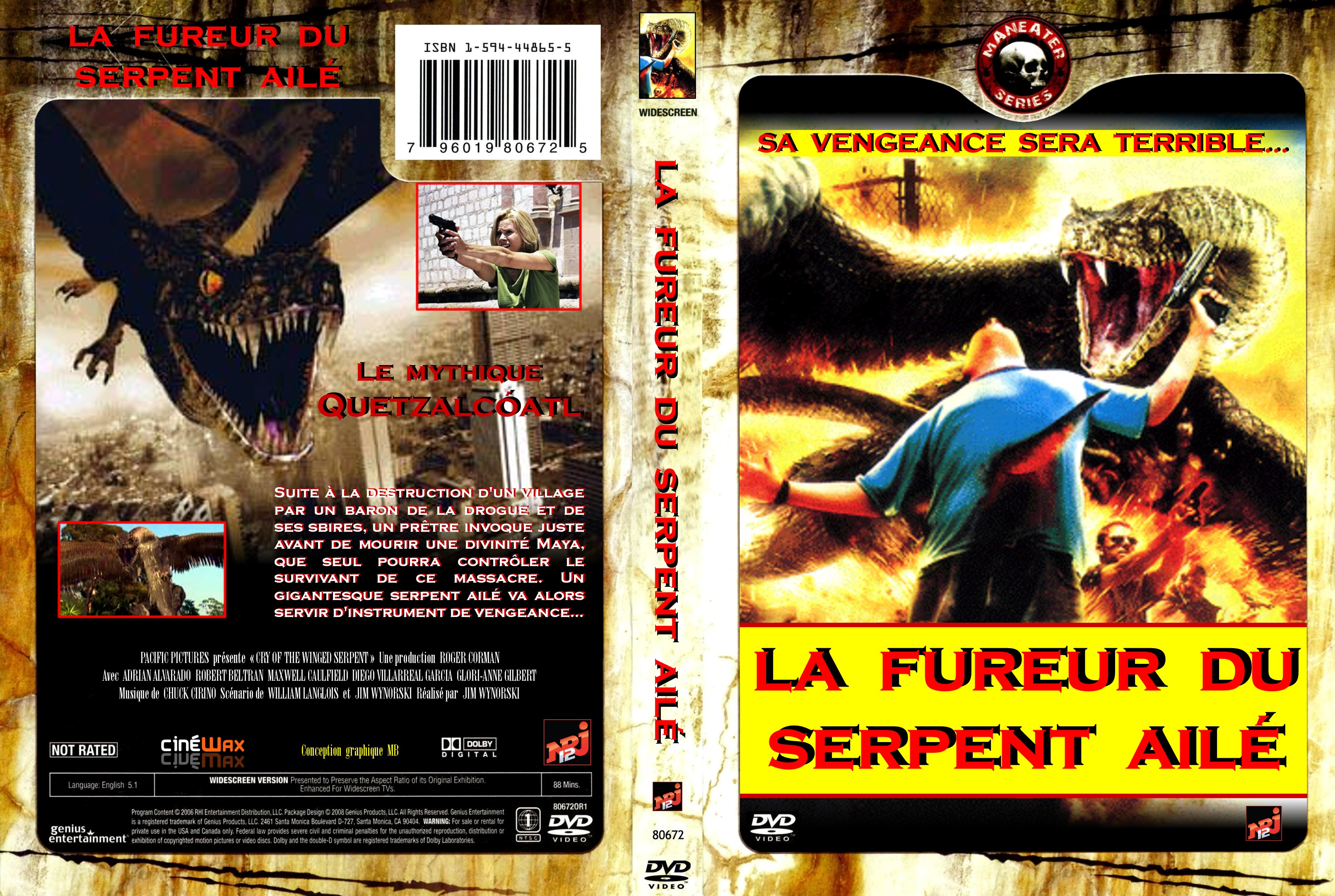 Jaquette DVD La fureur du serpent ail custom