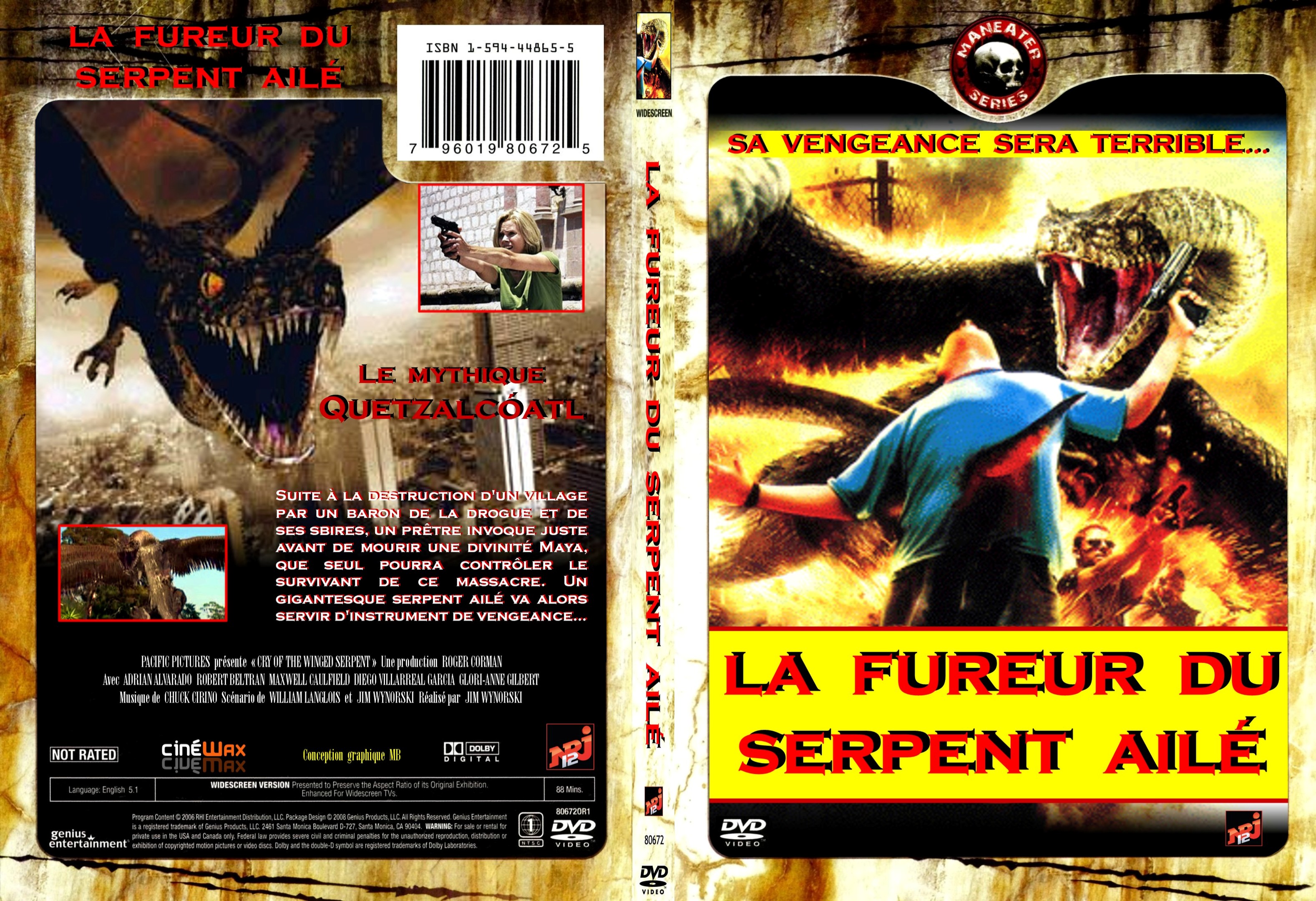 Jaquette DVD La fureur du serpent ail custom - SLIM