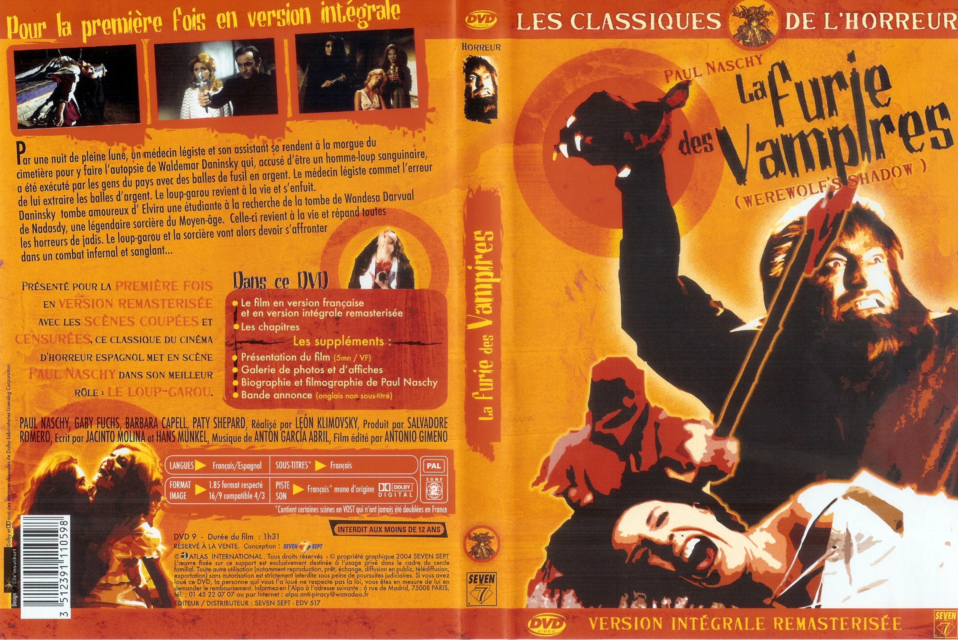 Jaquette DVD La furie des vampires