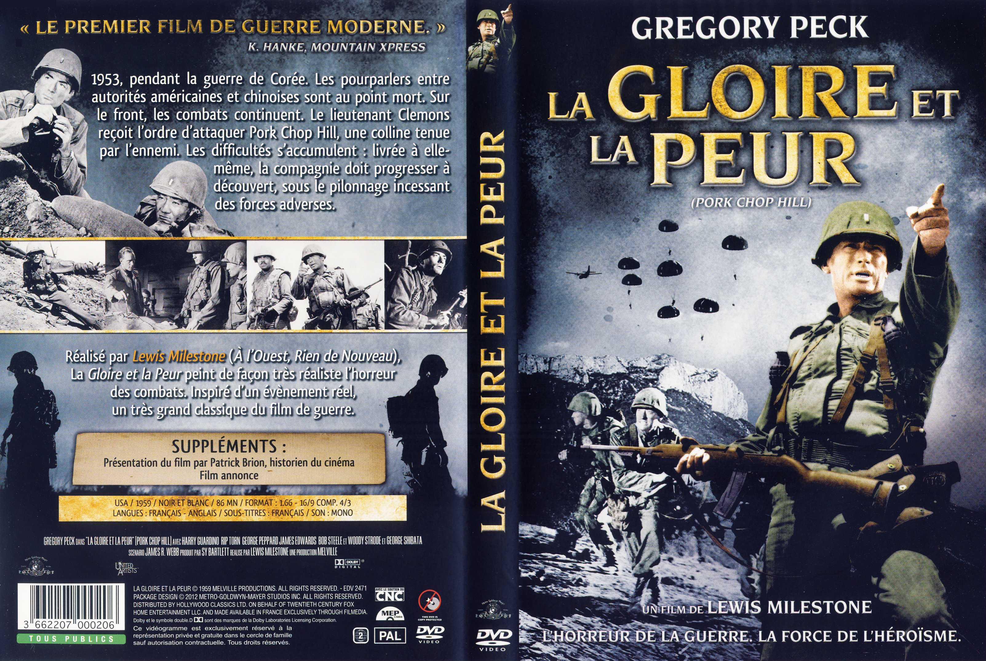 Jaquette DVD La gloire et la peur v2