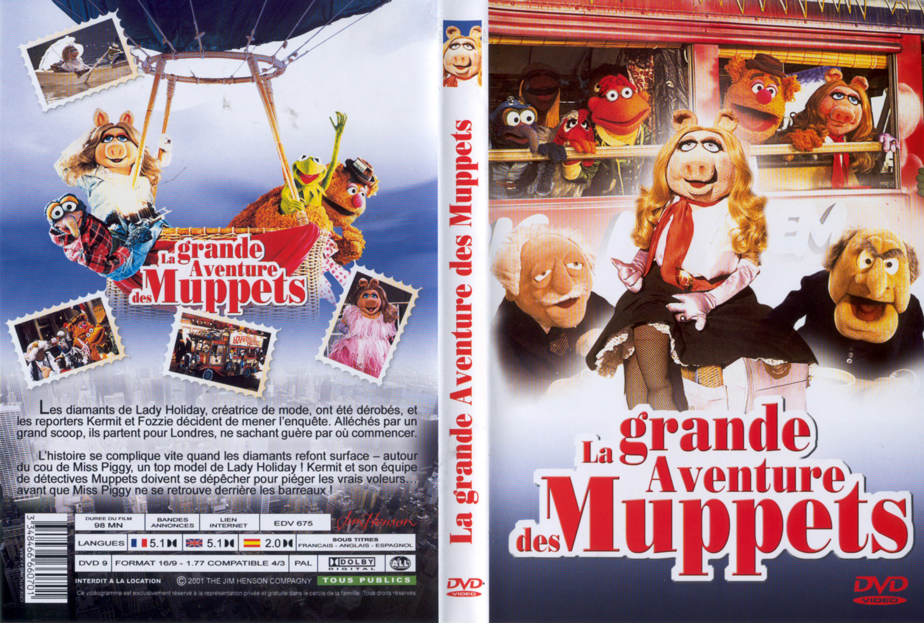 Jaquette DVD La grande aventure des Muppets