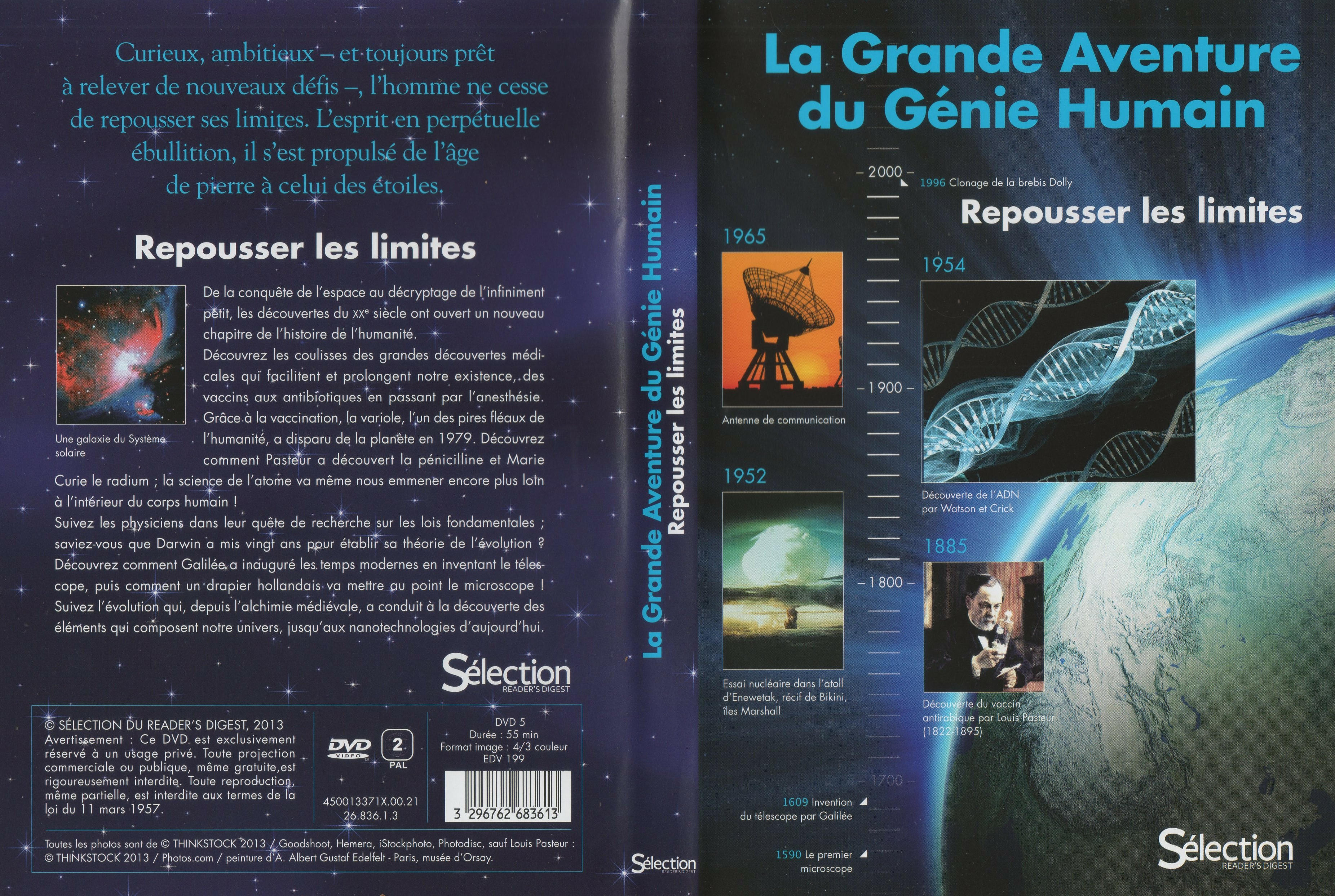 Jaquette DVD La grande aventure du gnie humain - repousser les limites