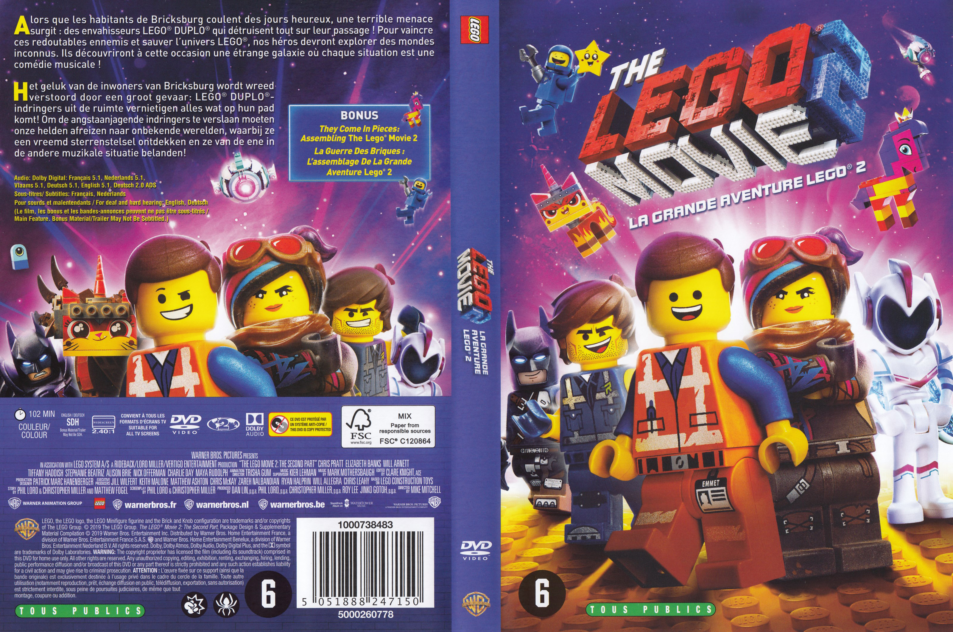 Jaquette DVD La grande aventure lego 2