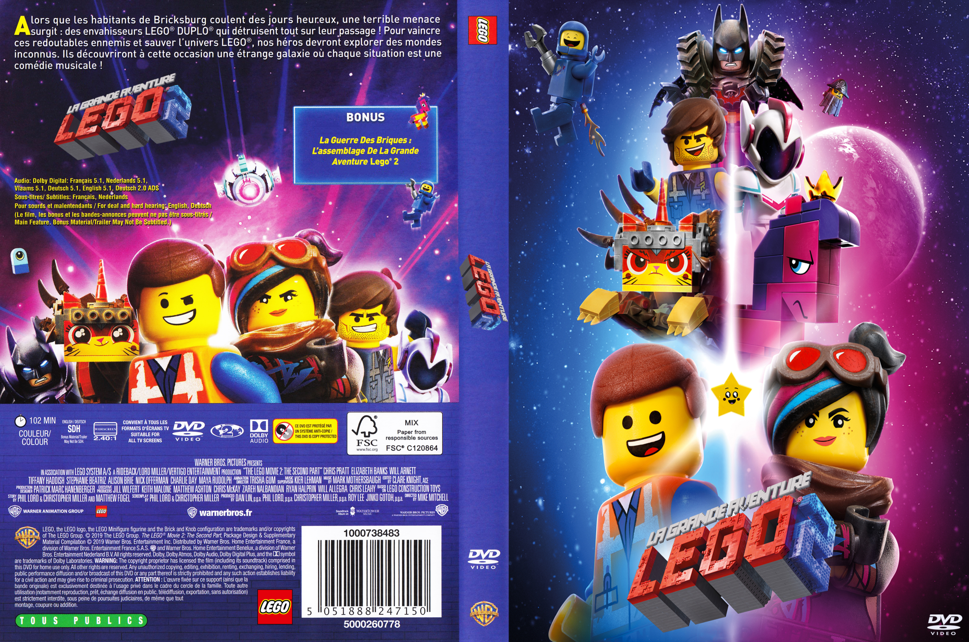 Jaquette DVD La grande aventure lego 2 custom