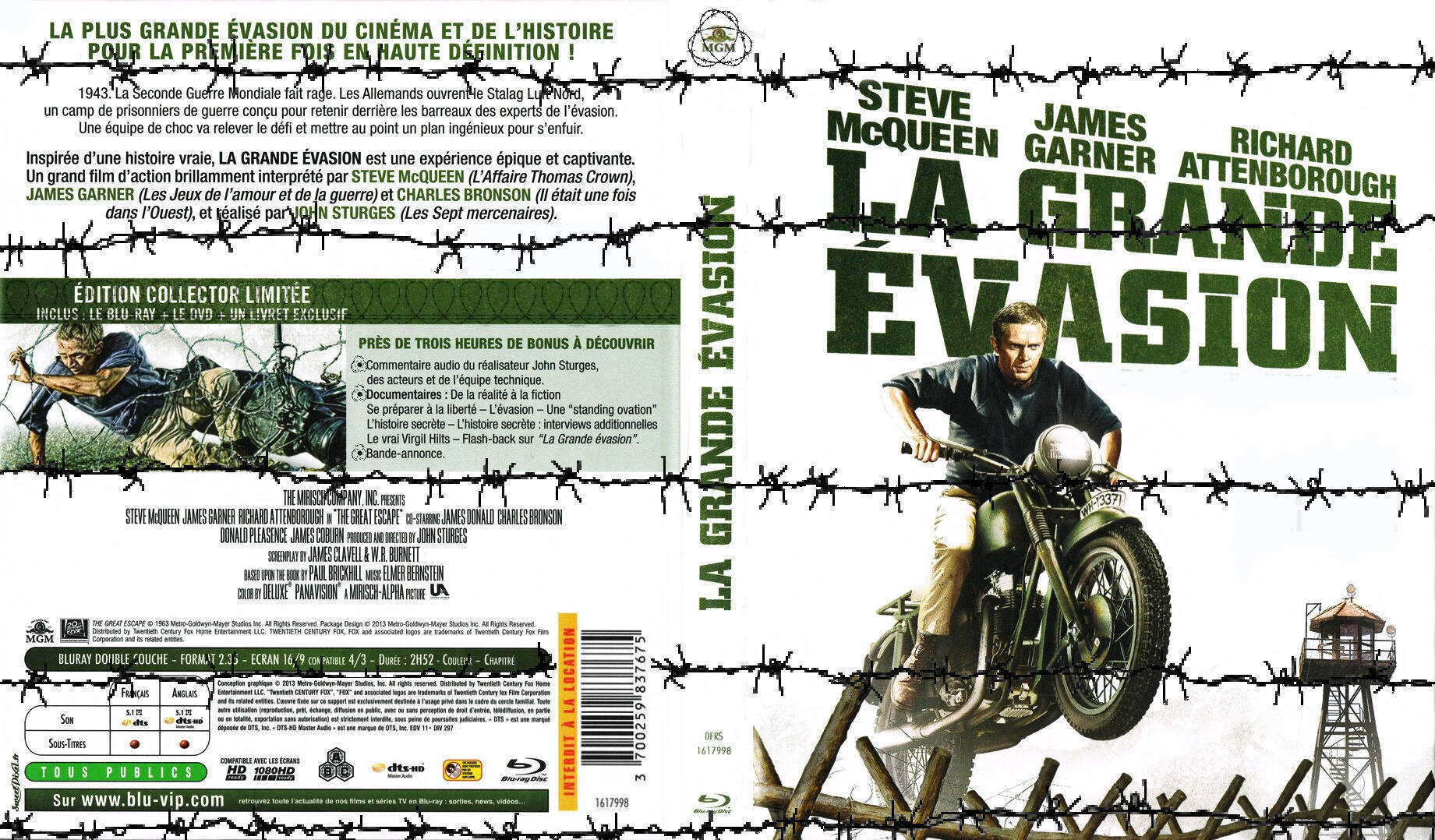 Jaquette DVD La grande vasion custom (BLU-RAY) v2