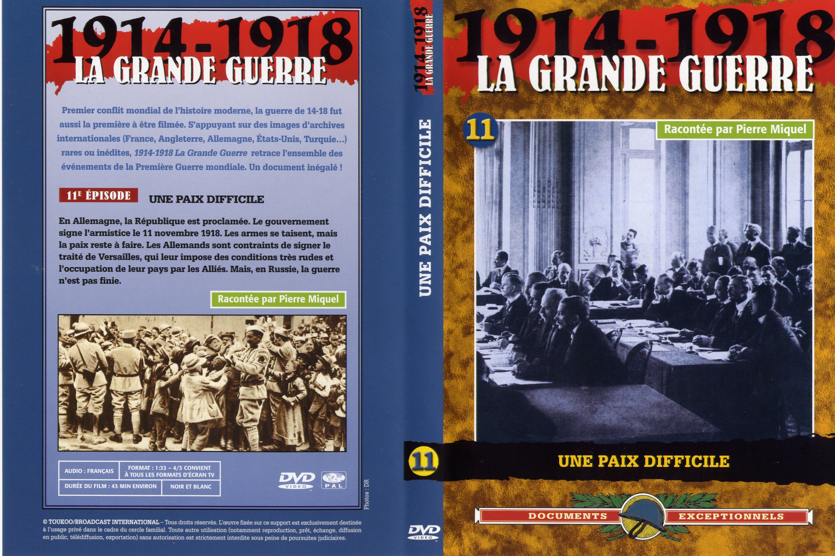 Jaquette DVD La grande guerre 1914 1918 vol 11