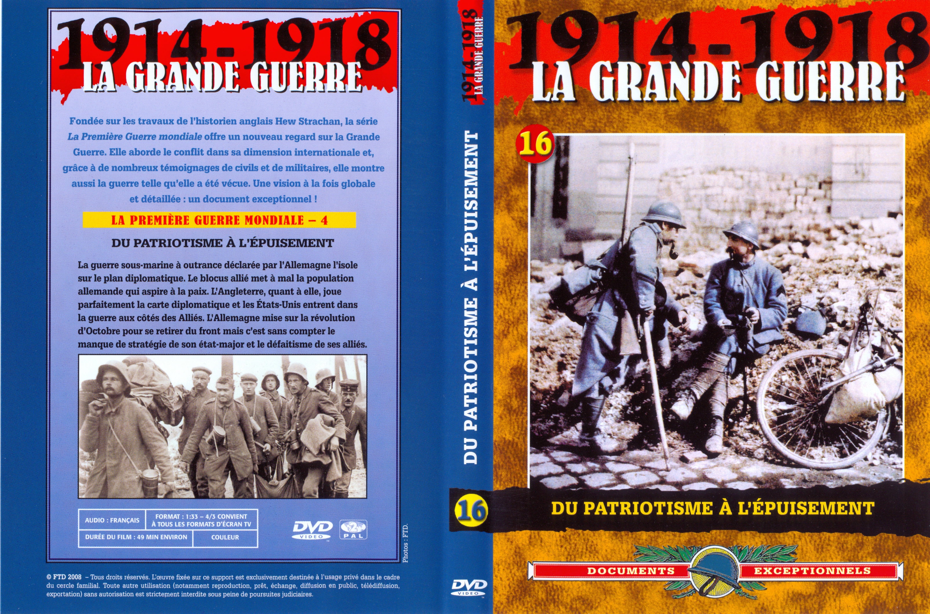 Jaquette DVD La grande guerre 1914 1918 vol 16