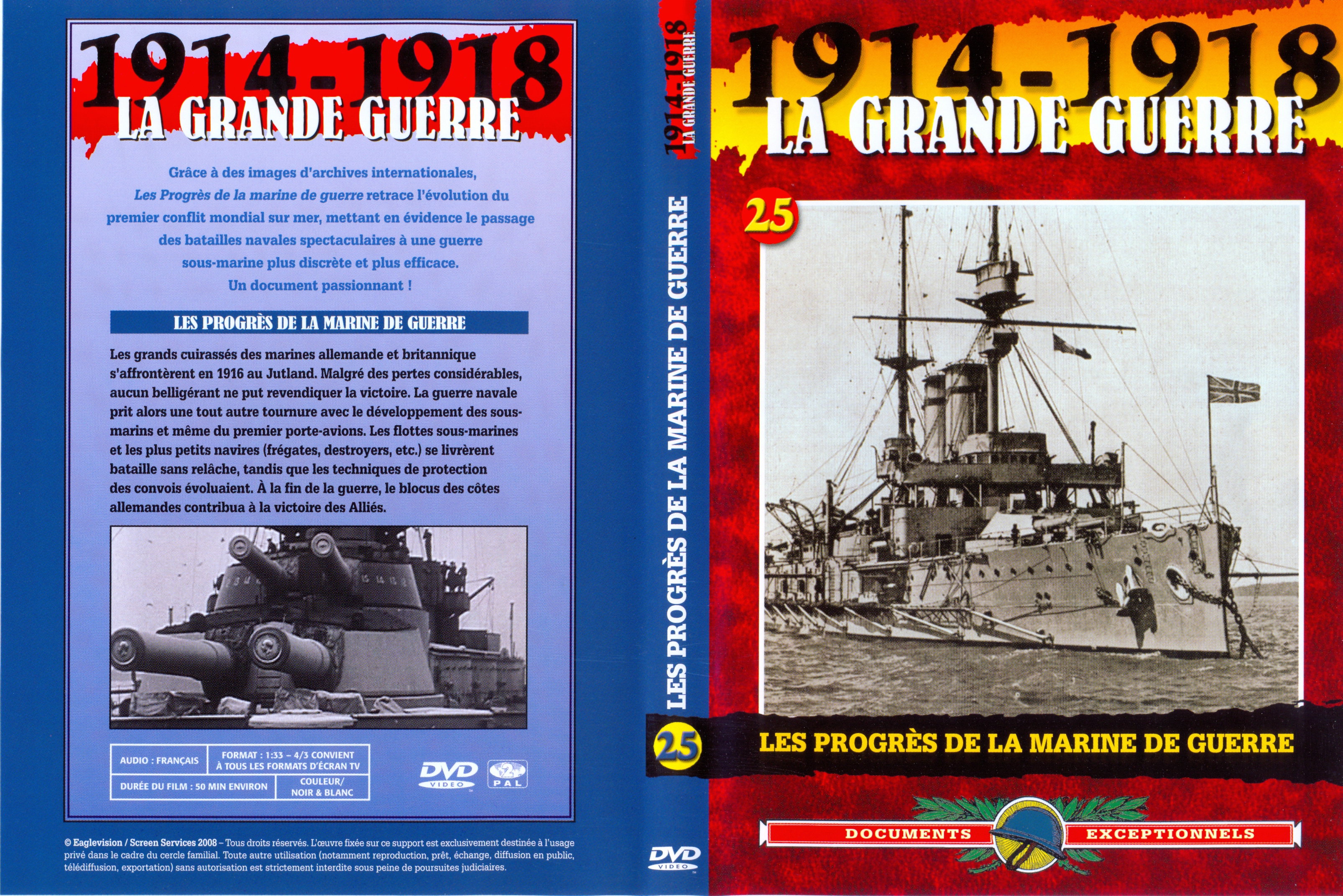 Jaquette DVD La grande guerre 1914 1918 vol 25