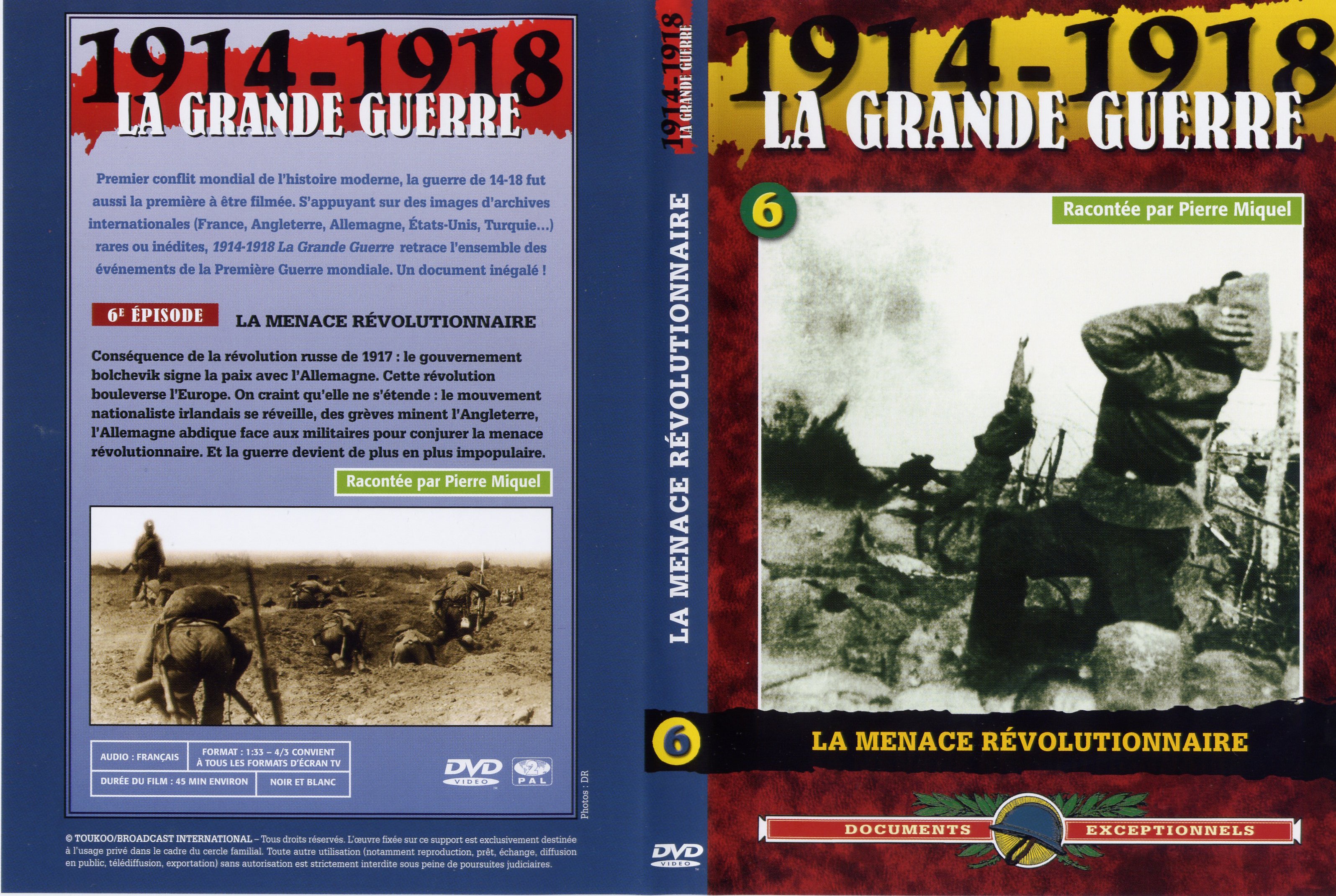 Jaquette DVD La grande guerre 1914 1918 vol 6