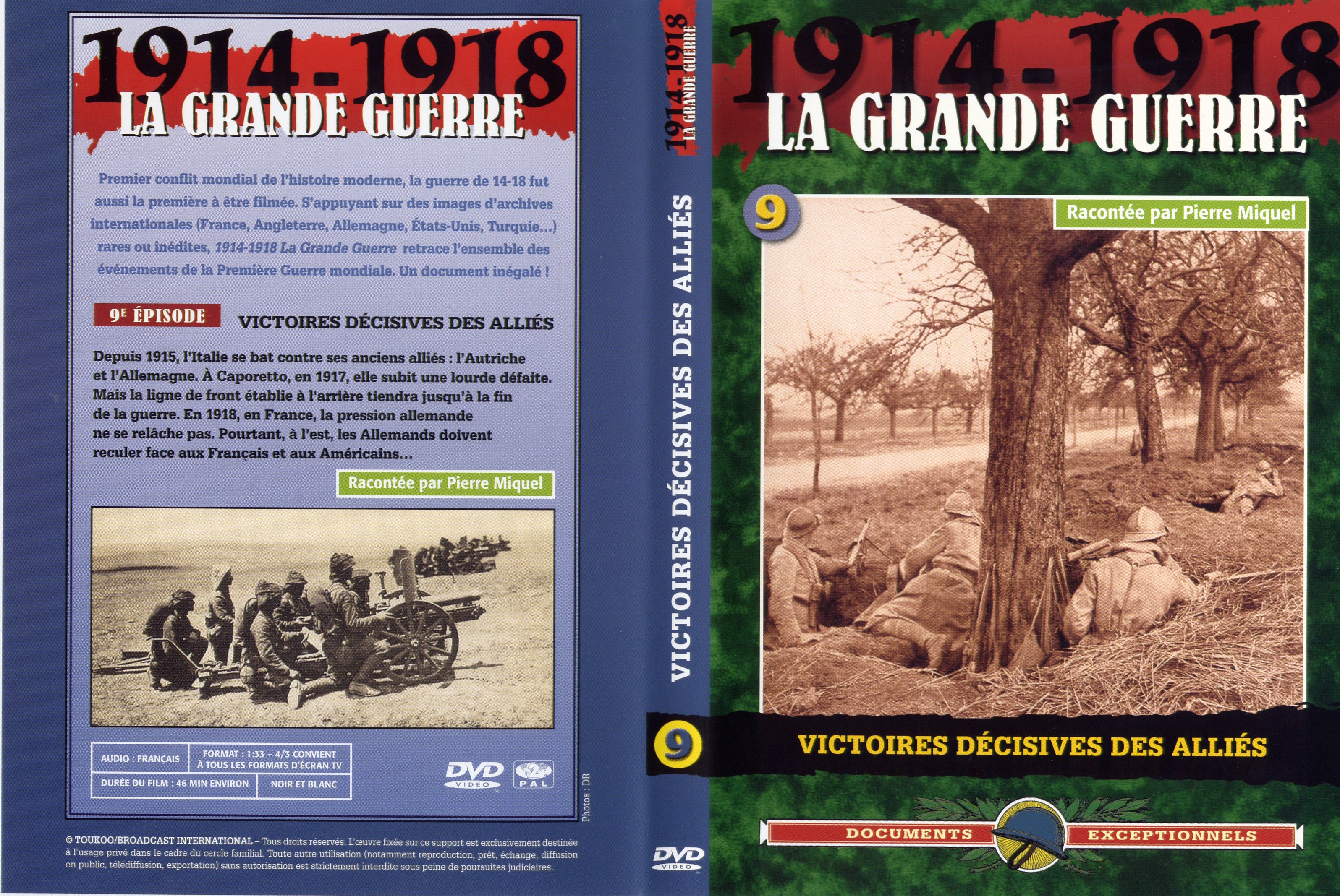 Jaquette DVD La grande guerre 1914 1918 vol 9