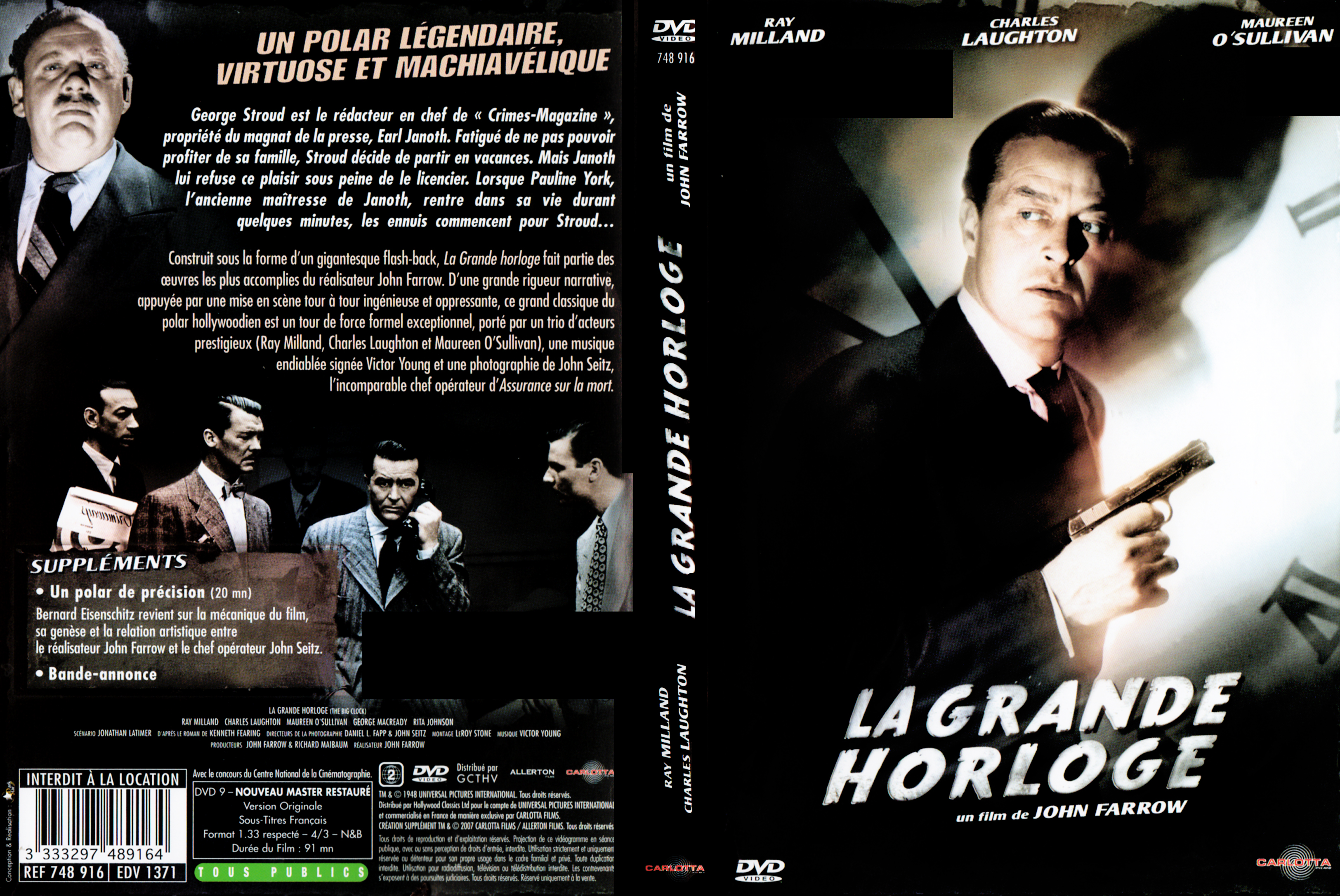 Jaquette DVD La grande horloge