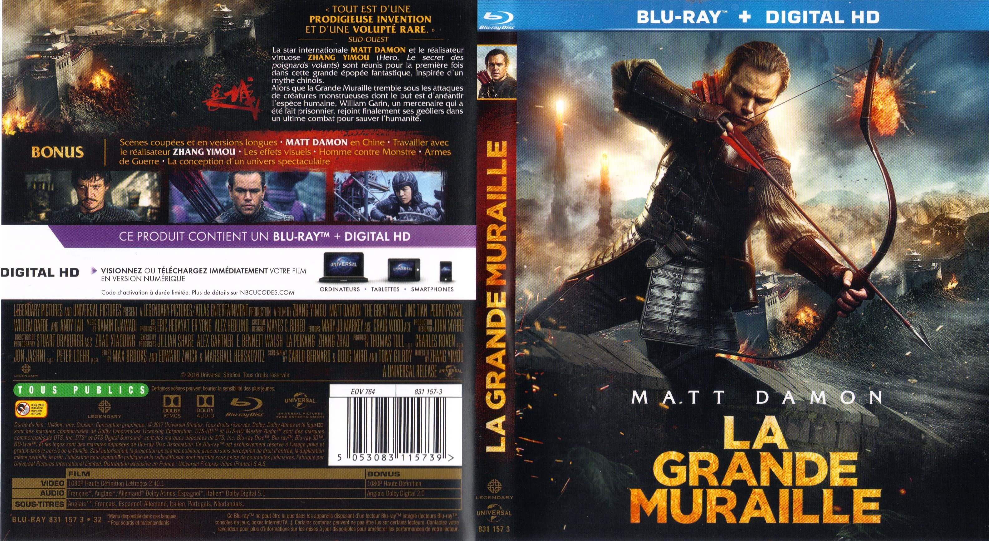 Jaquette DVD La grande muraille (BLU-RAY)