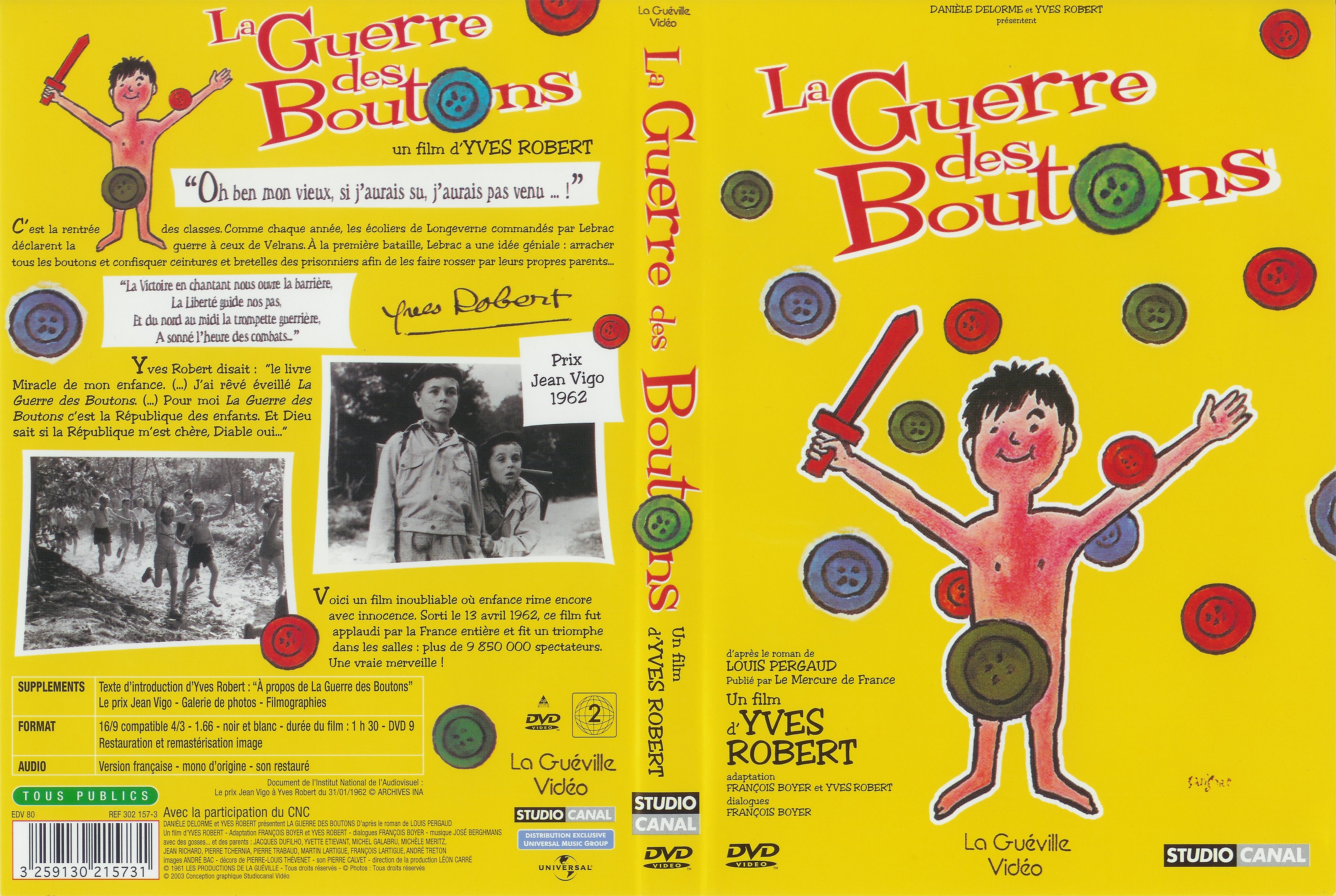 Jaquette DVD La guerre des boutons