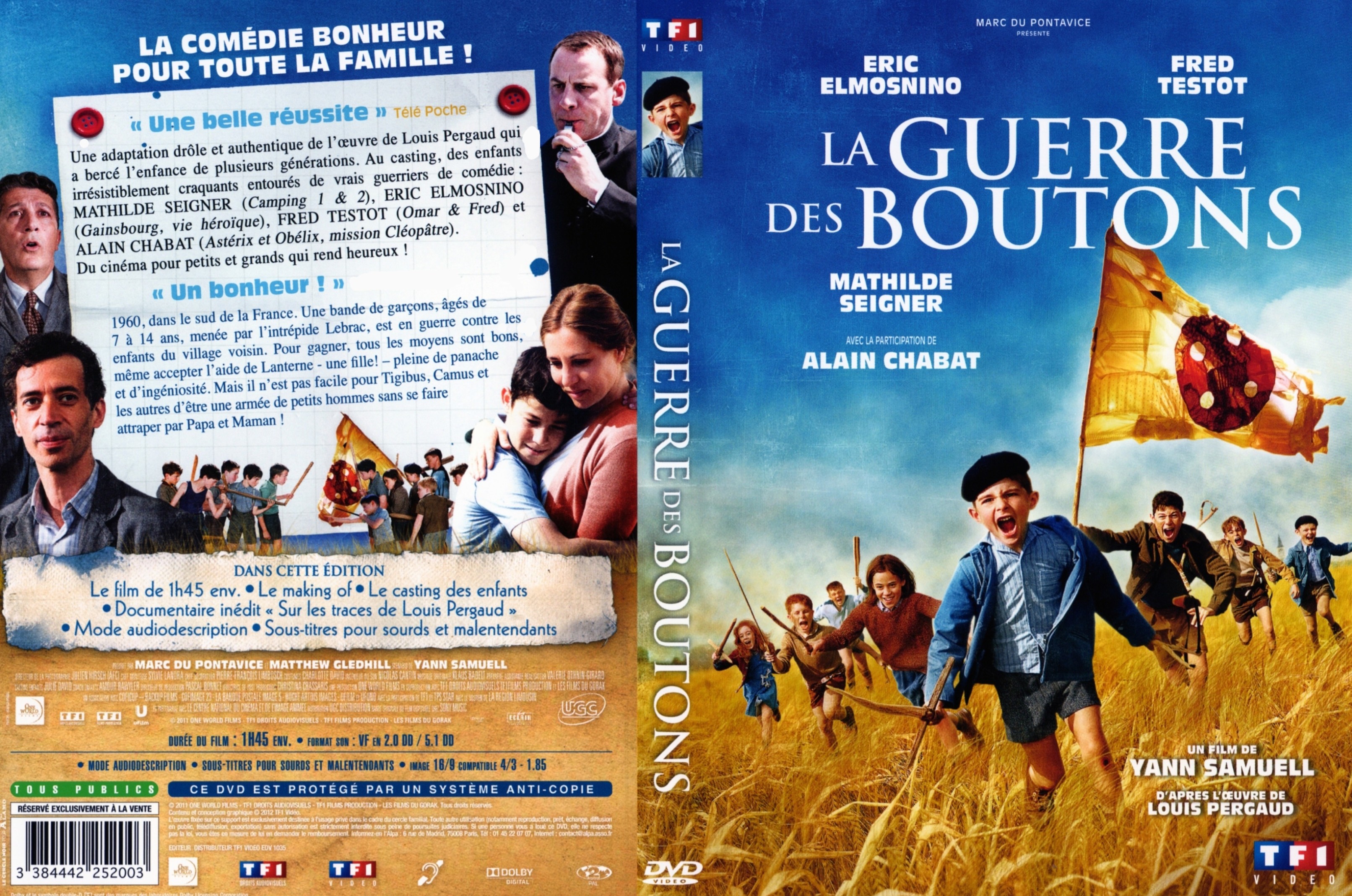 Jaquette DVD La guerre des boutons (2011)