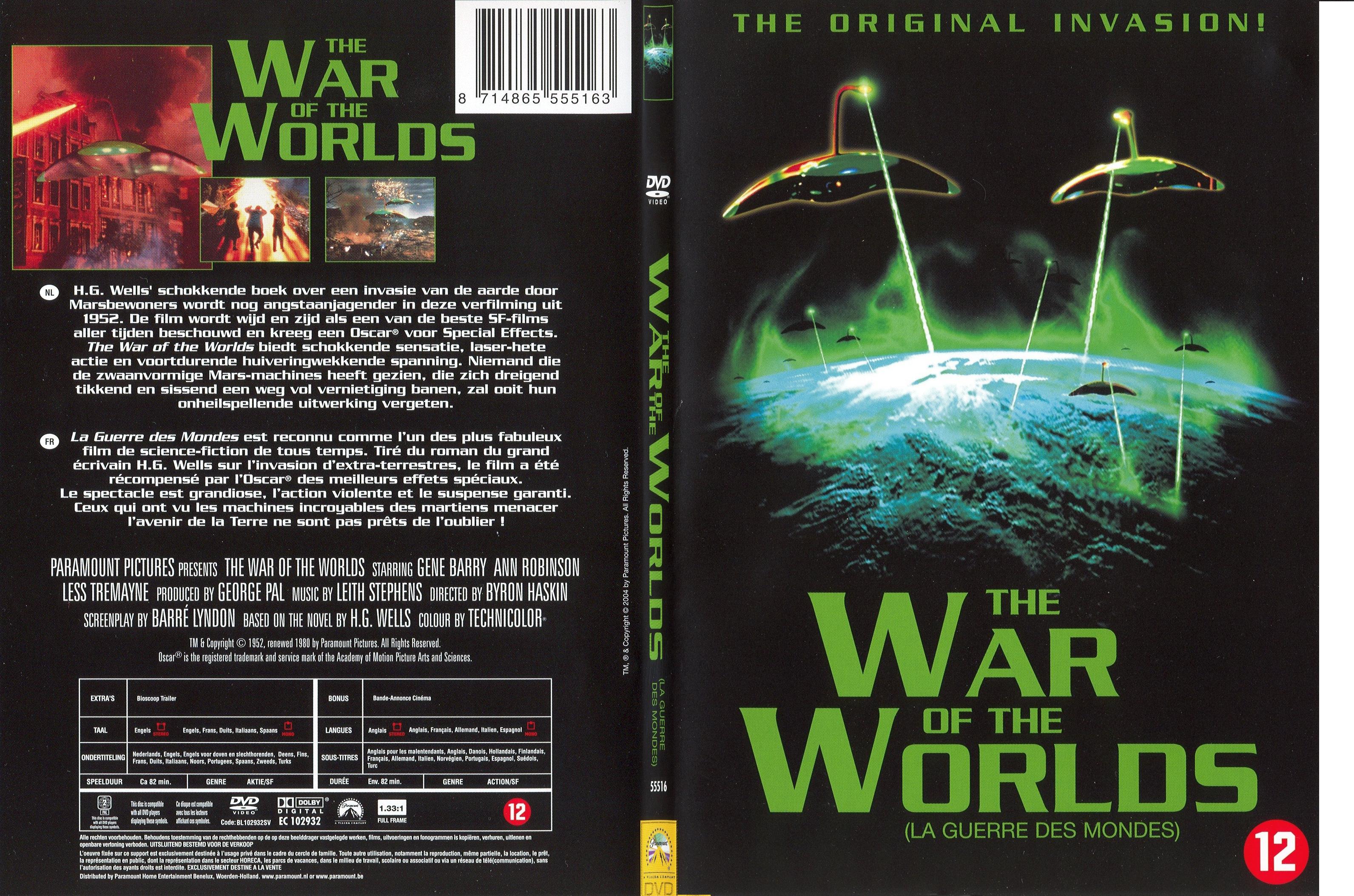 Jaquette DVD La guerre des mondes (1953) - SLIM