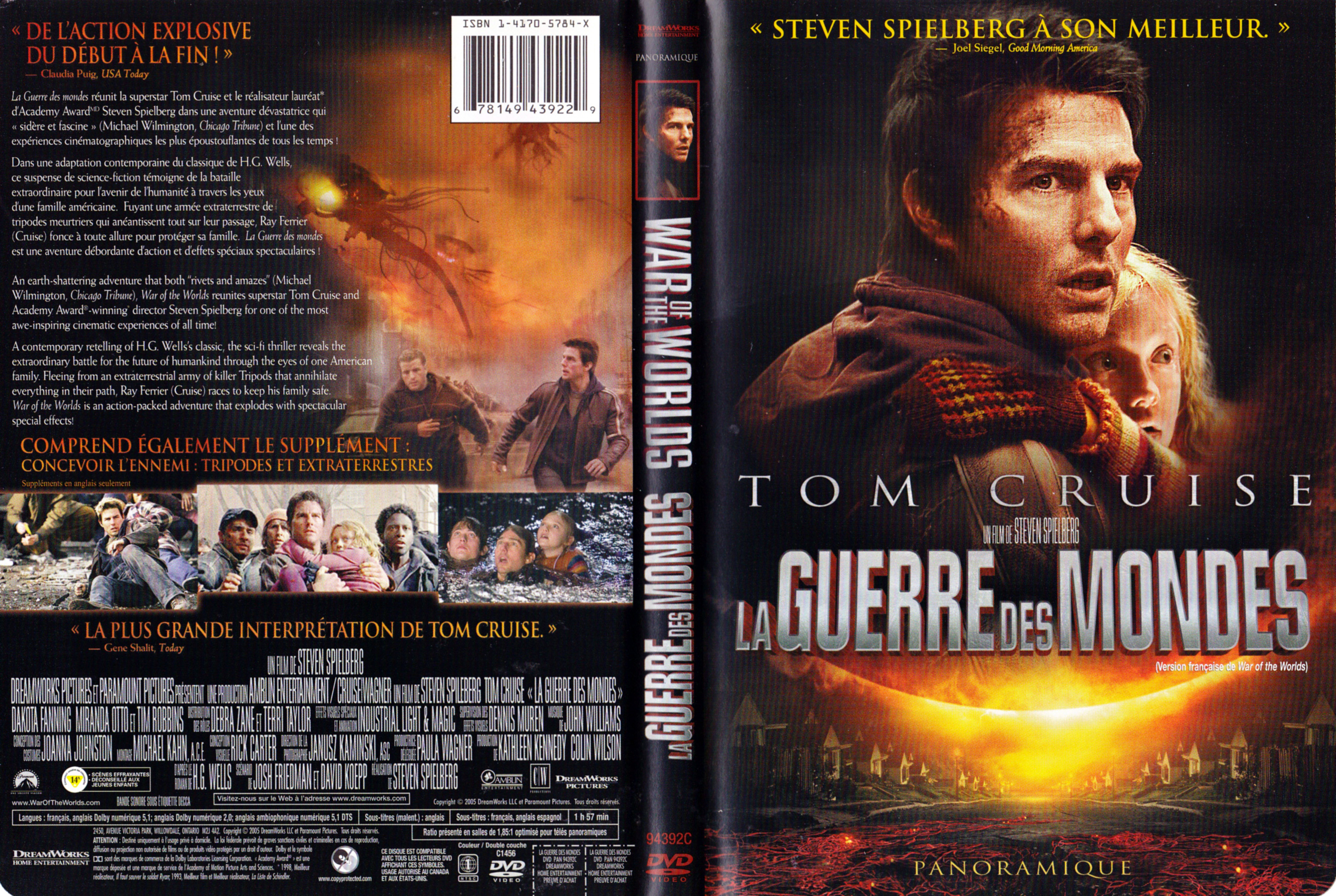 Jaquette DVD La guerre des mondes - The war of the world (Canadienne))