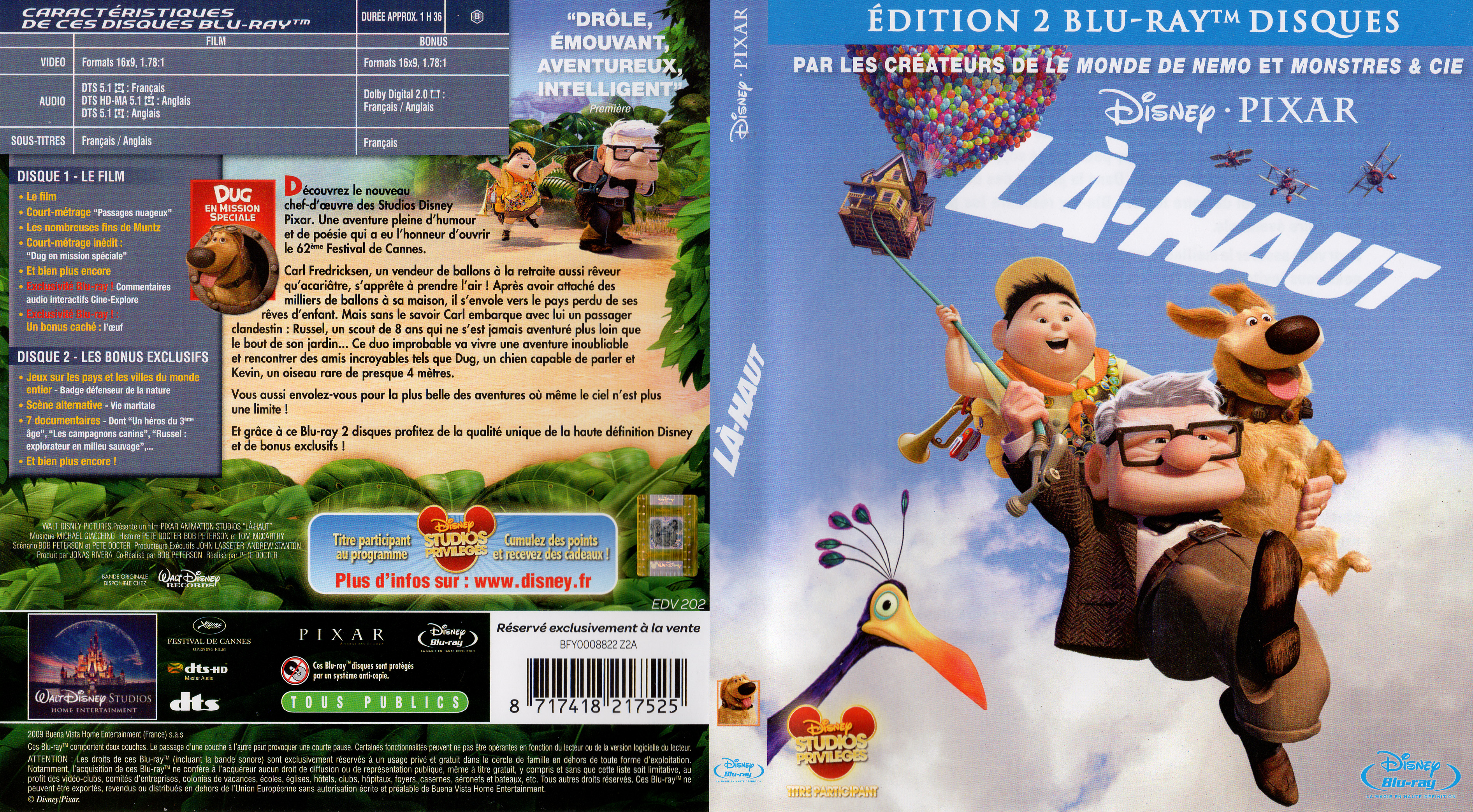 Jaquette DVD La-haut (BLU-RAY)
