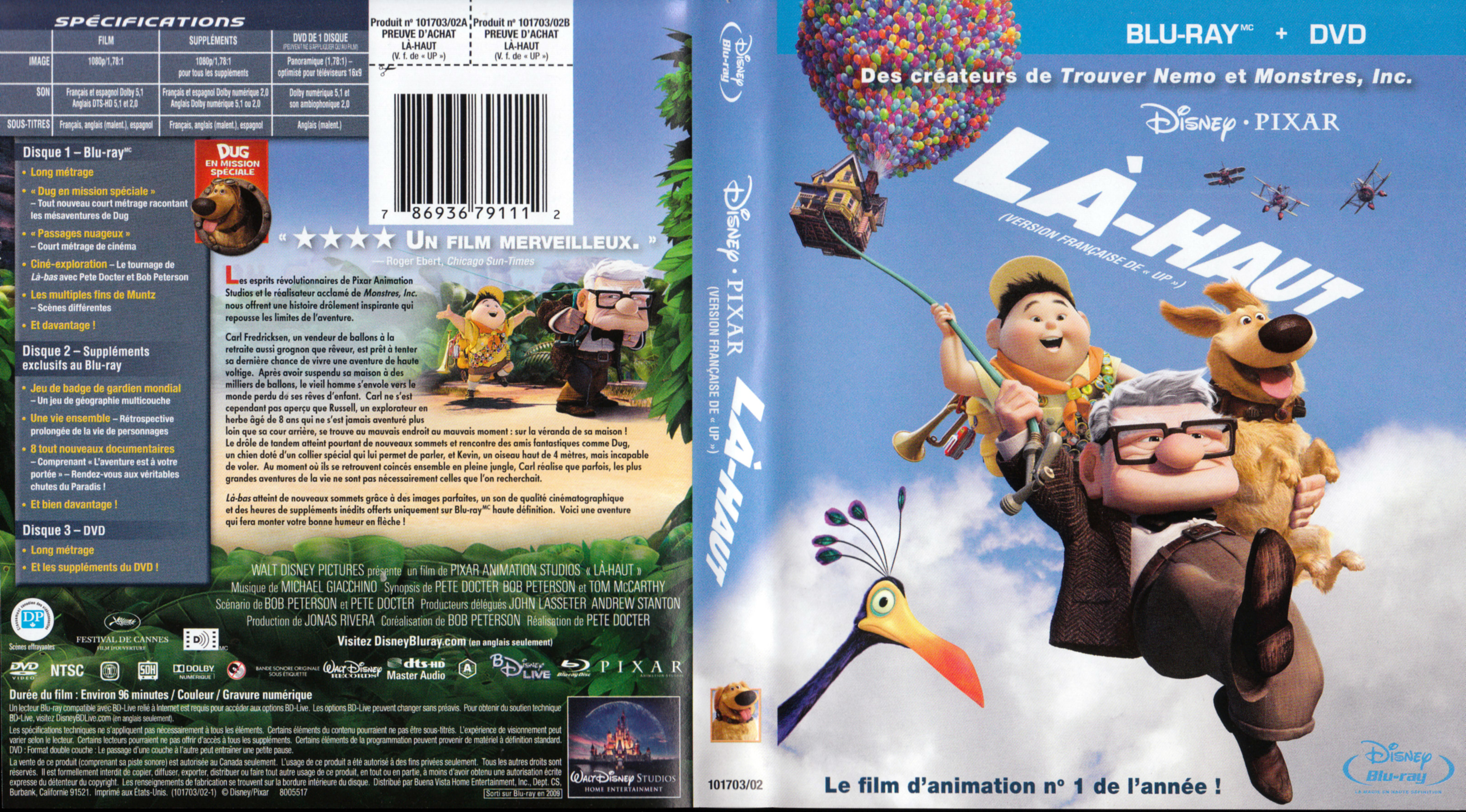Jaquette DVD L-haut (BLU-RAY) (Canadienne)