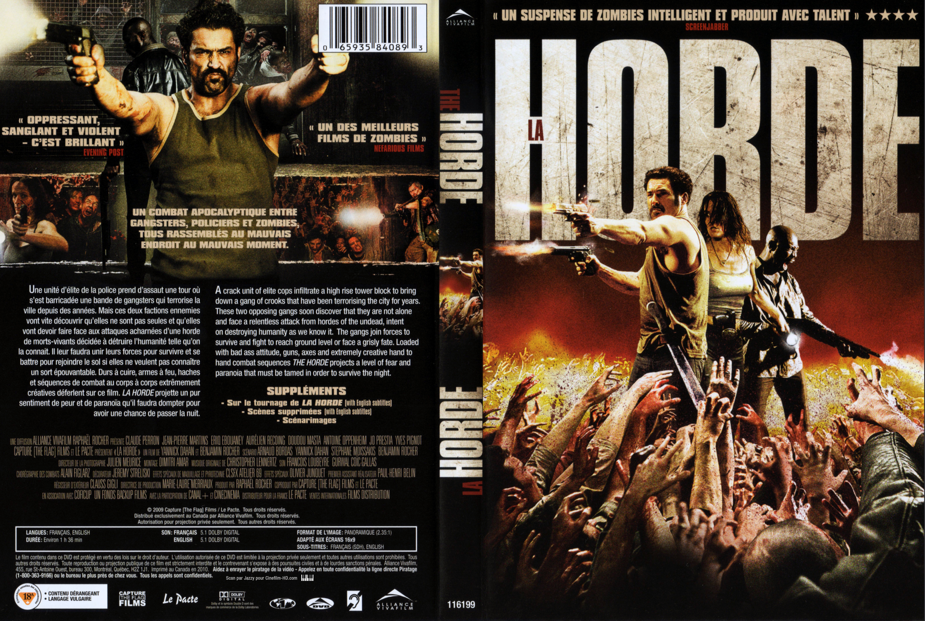 Jaquette DVD La horde - The horde (Canadienne)
