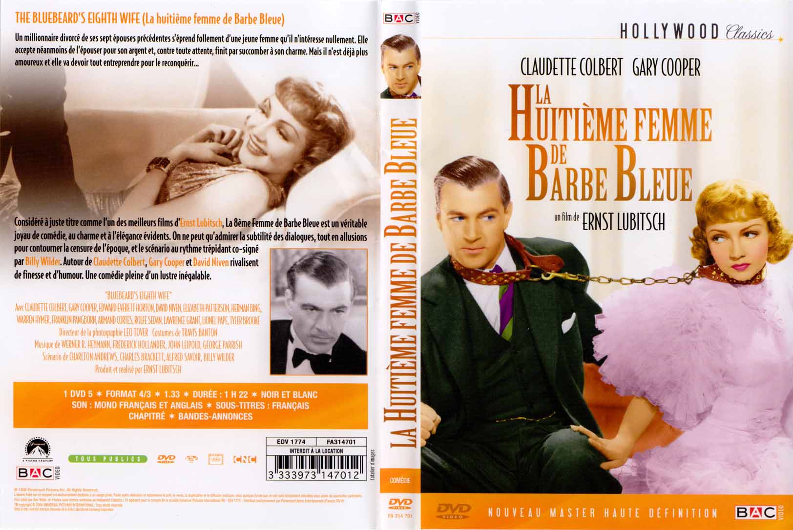 Jaquette DVD La huitime femme de Barbe Bleue