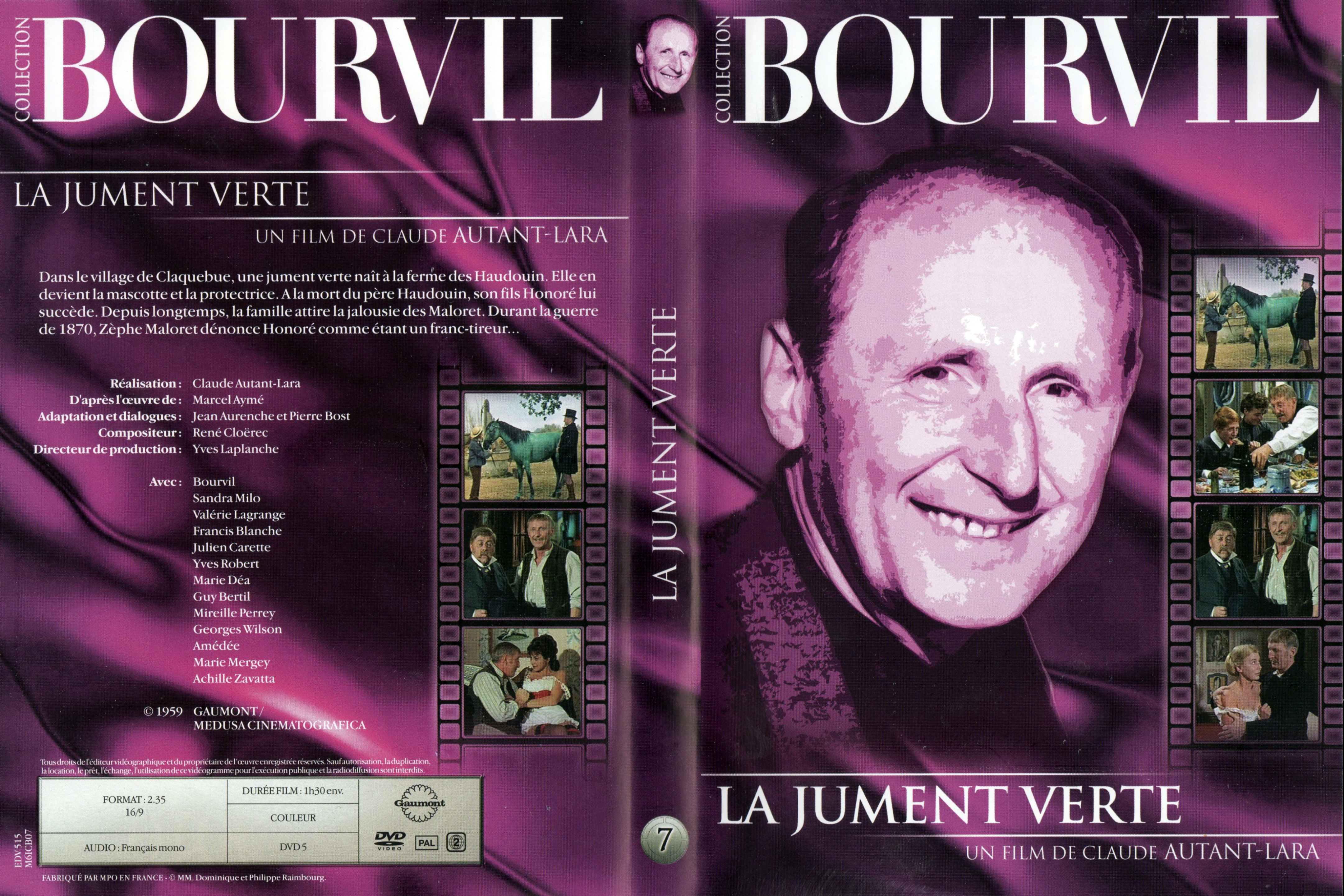 Jaquette DVD La jument verte v2