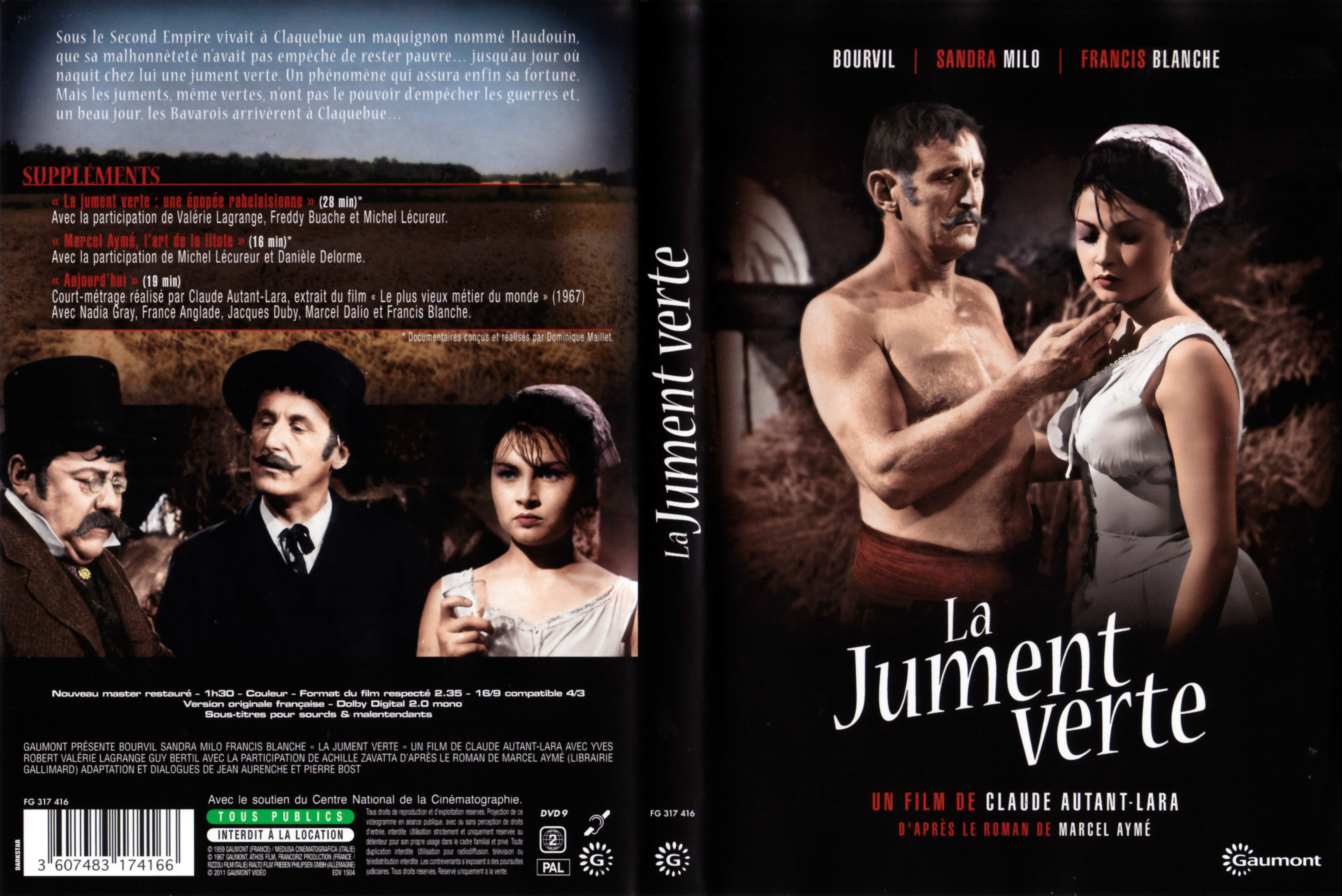 Jaquette DVD La jument verte v3