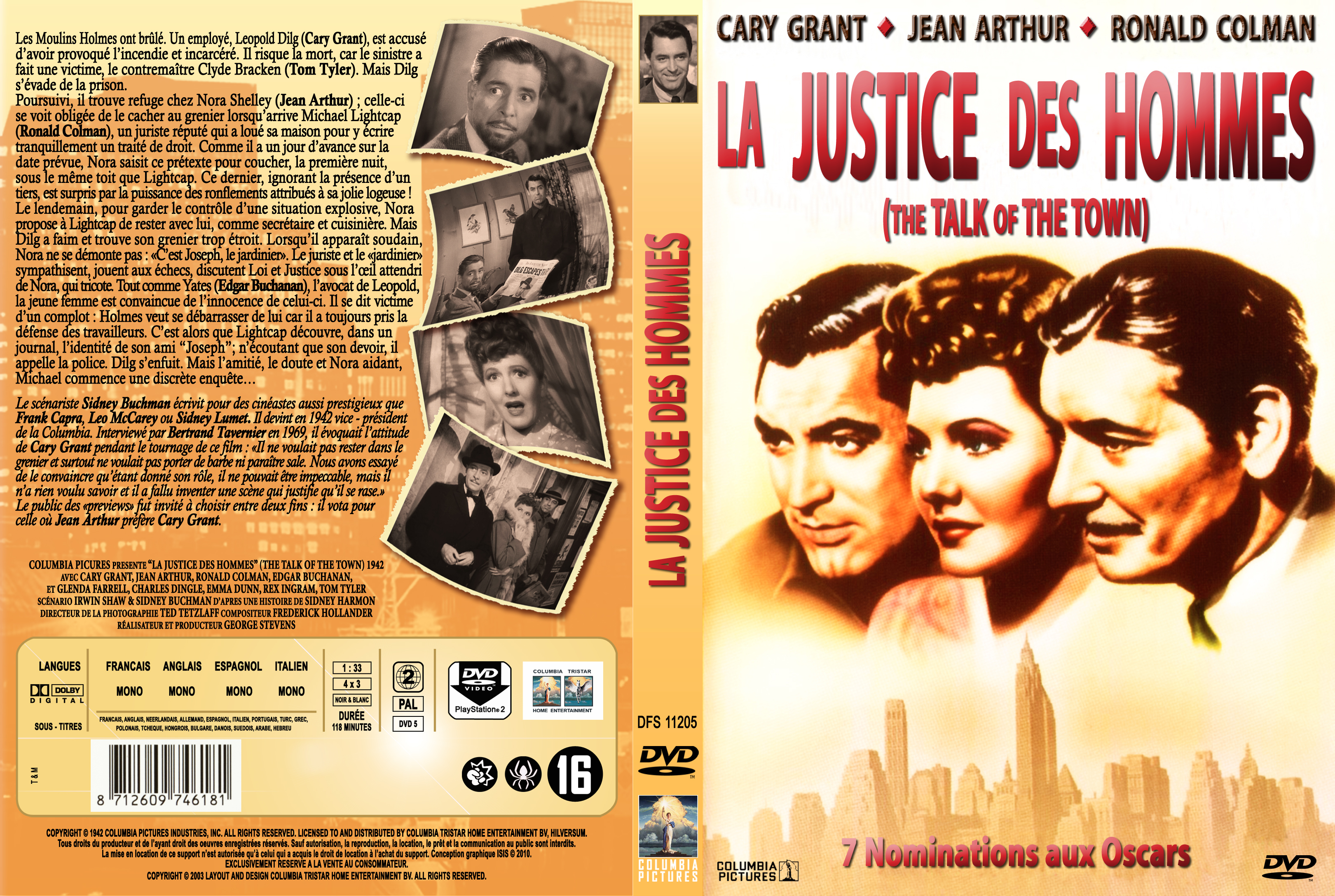 Jaquette DVD La justice des hommes custom