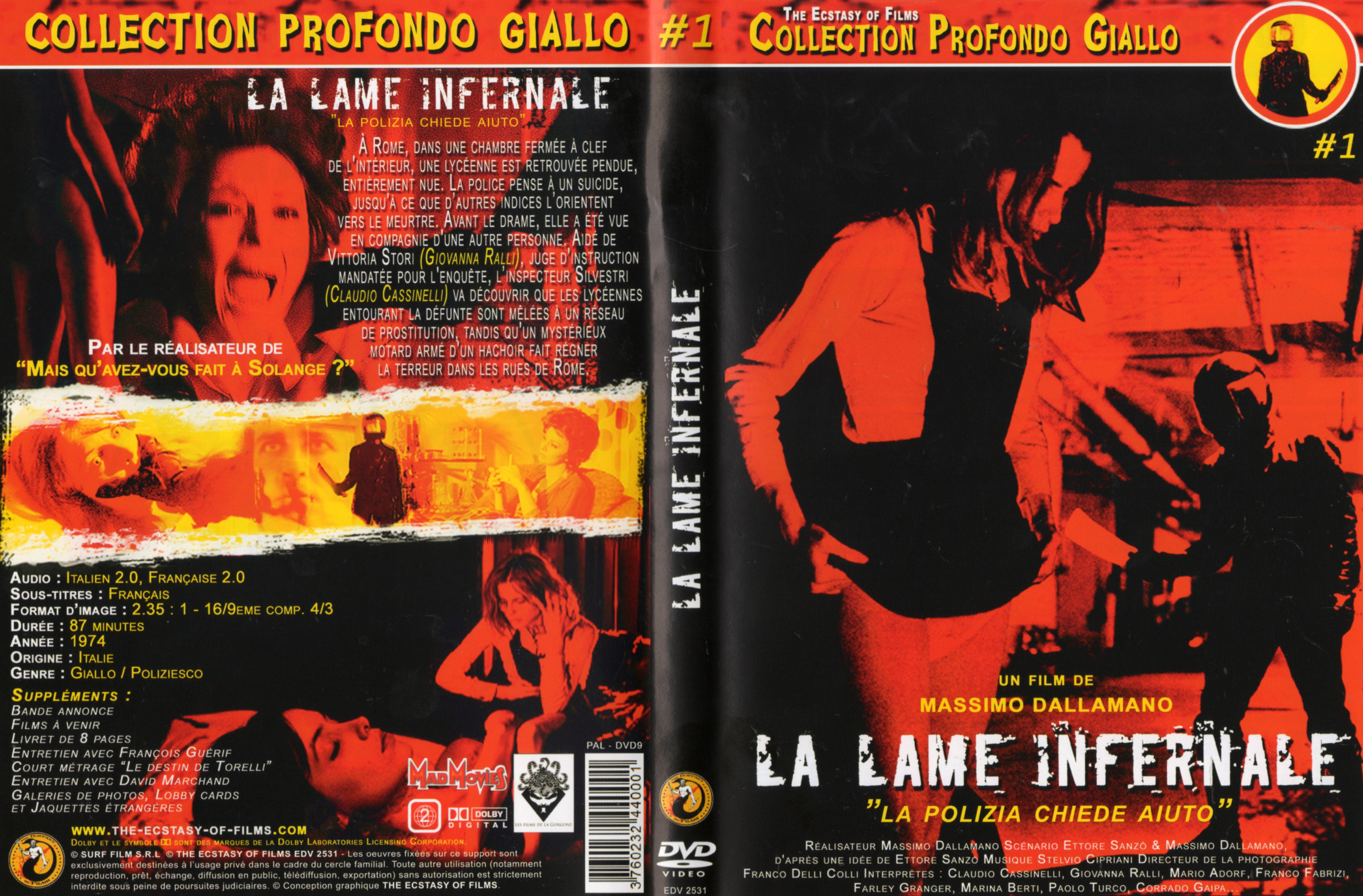 Jaquette DVD La lame infernale