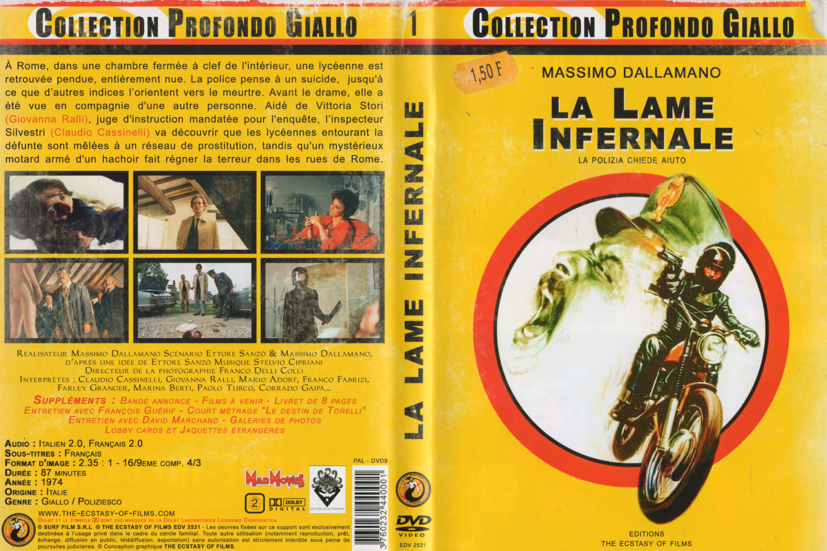 Jaquette DVD La lame infernale v2