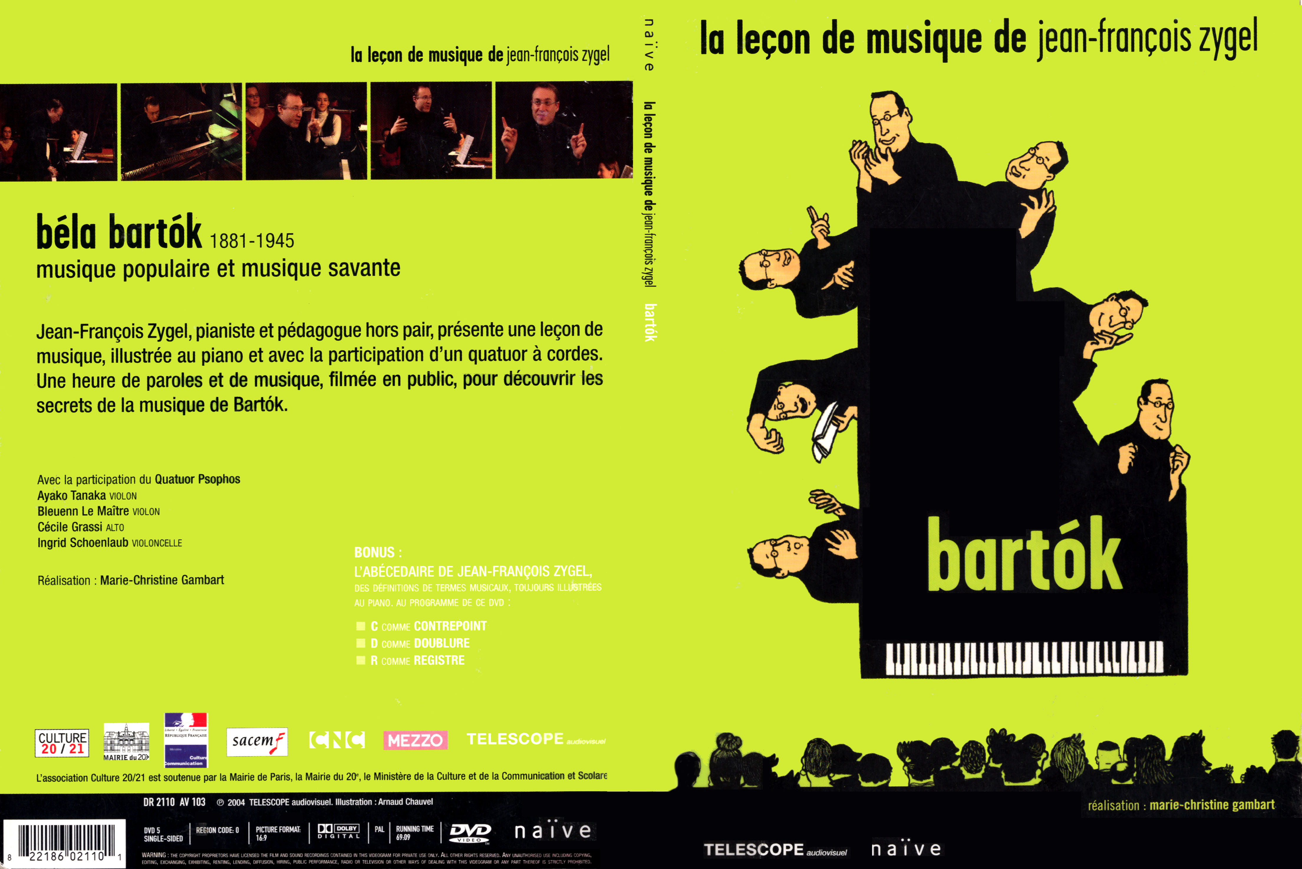 Jaquette DVD La lecon de musique de Jean-Francois Zygel - Bartok